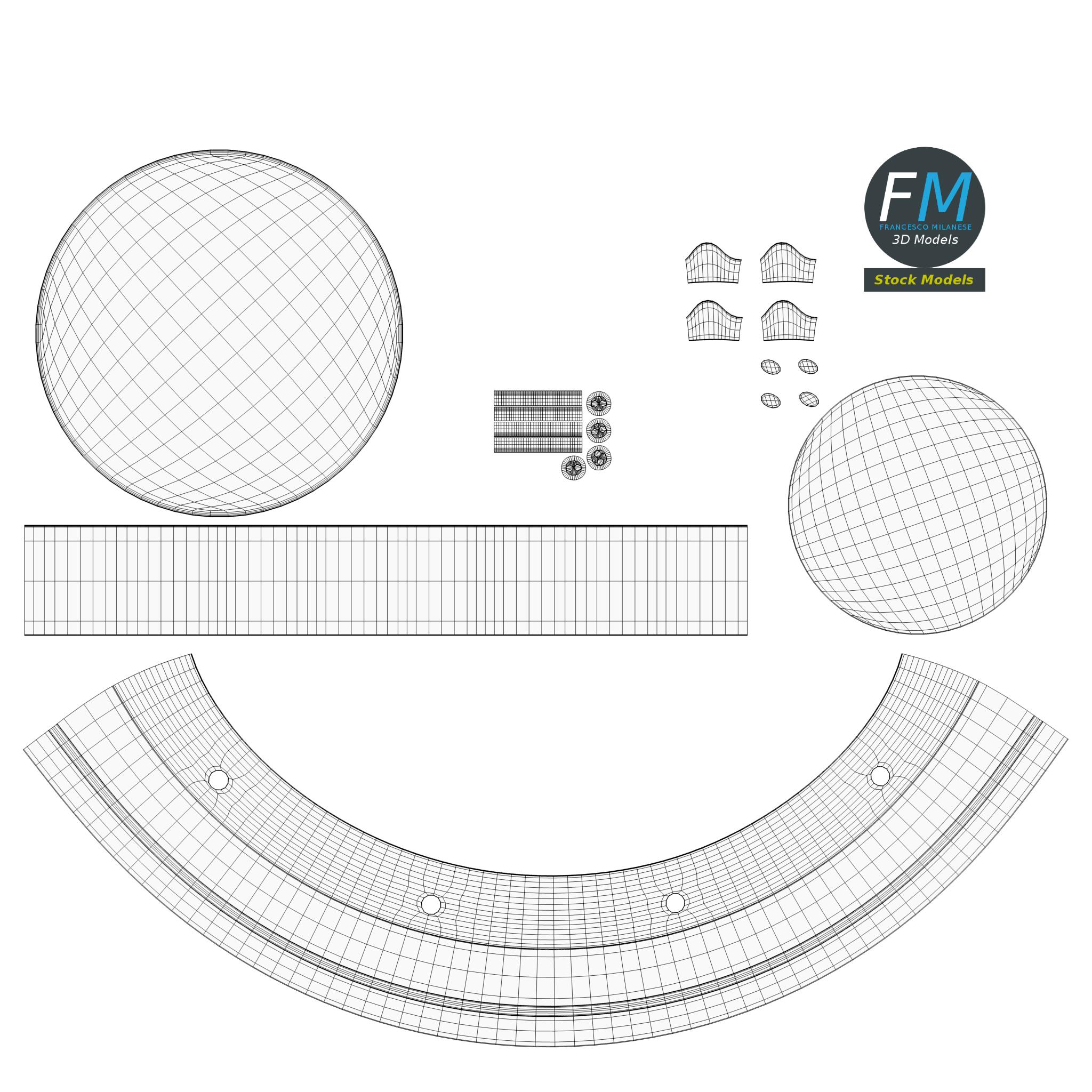3D-Modell - Dome-Überwachungskamera - 11