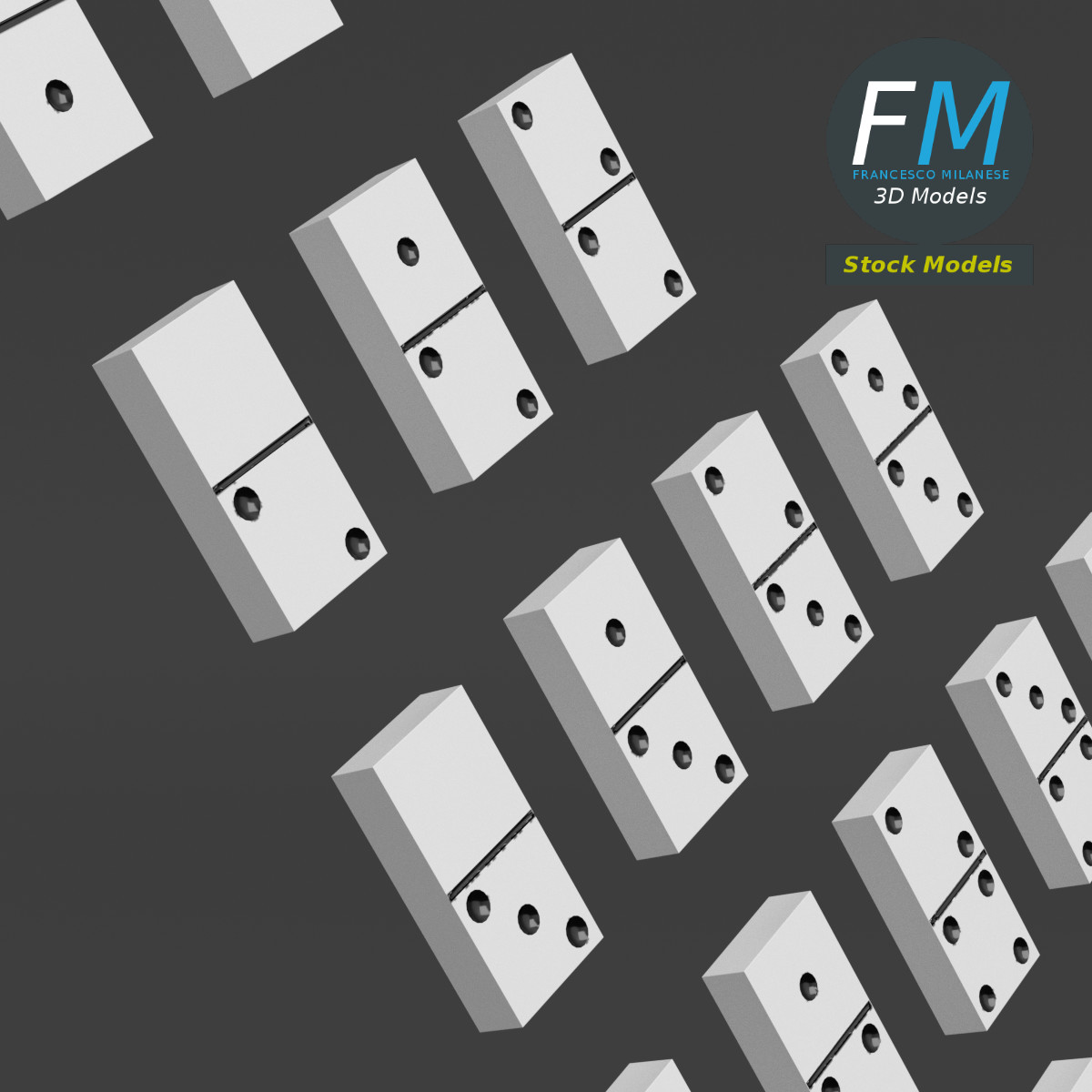 3D-Modell - Domino-Set - 04