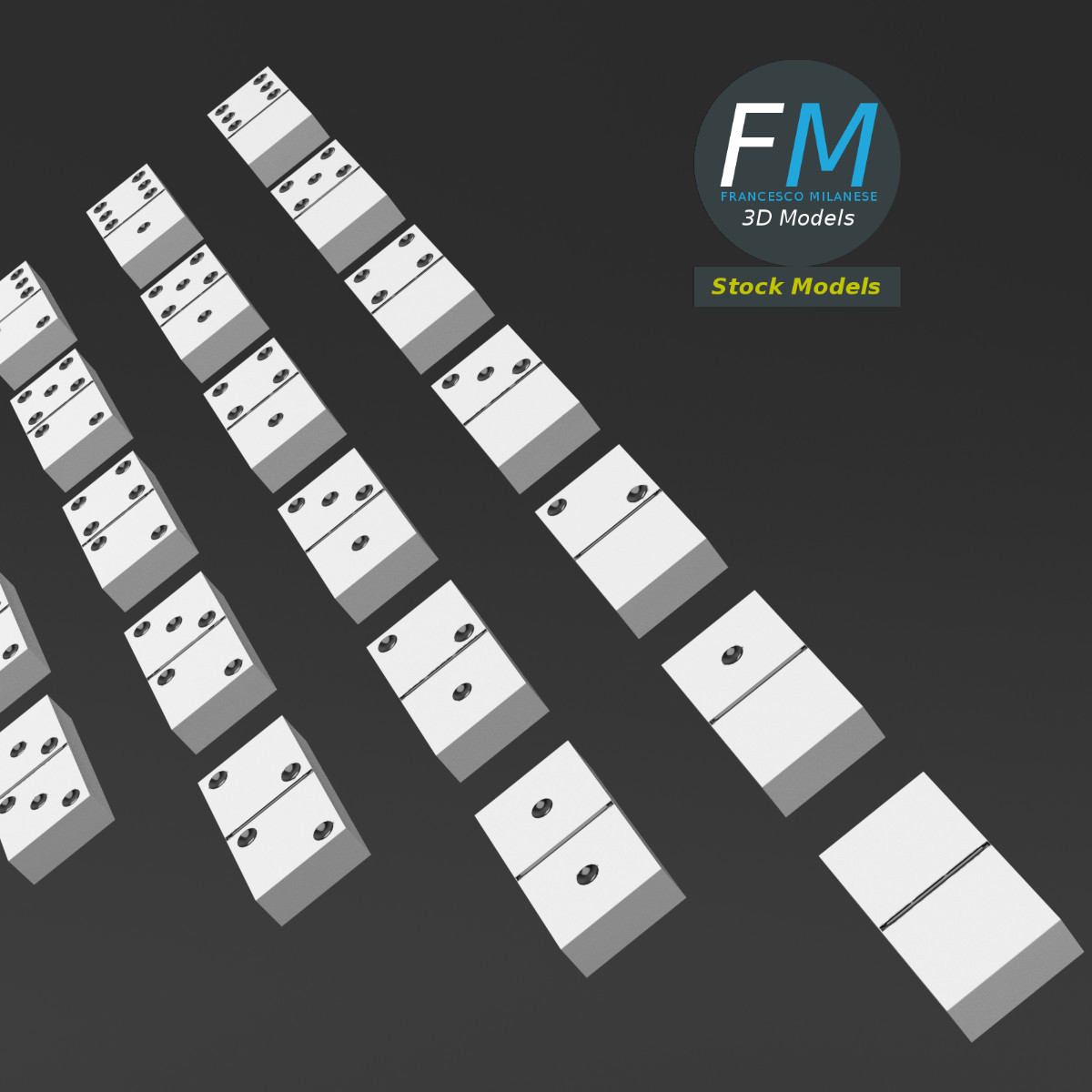 3D-Modell - Domino-Set - 05