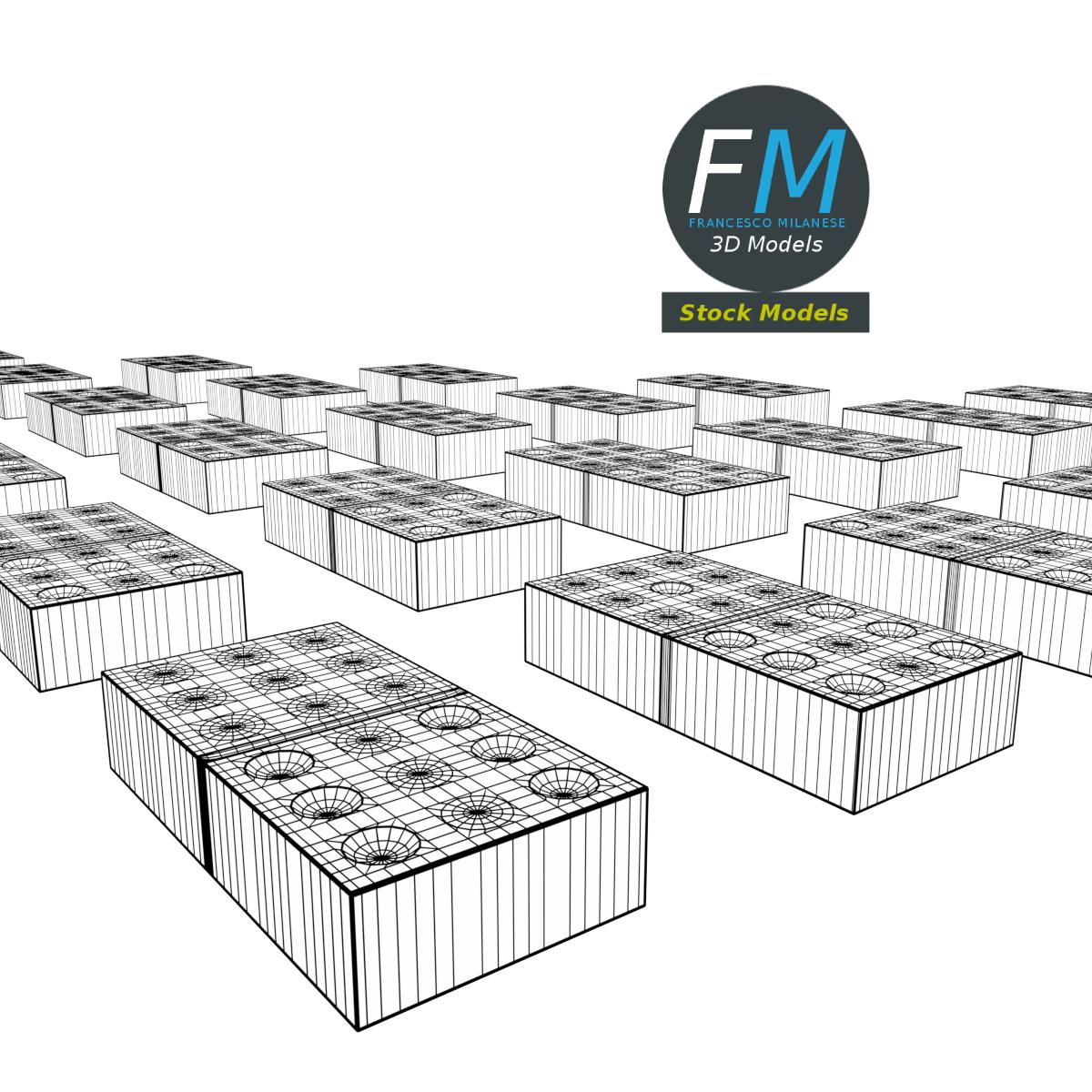 3D-Modell - Domino-Set - 07