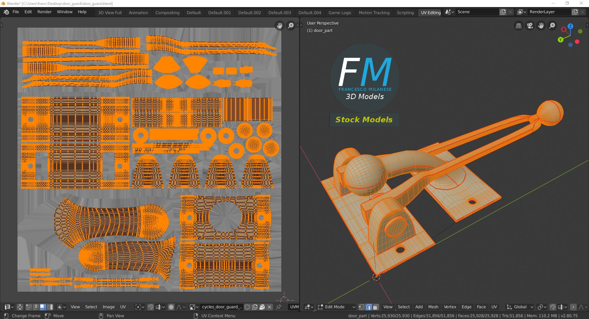 3D-Modell - Türsicherung - 10