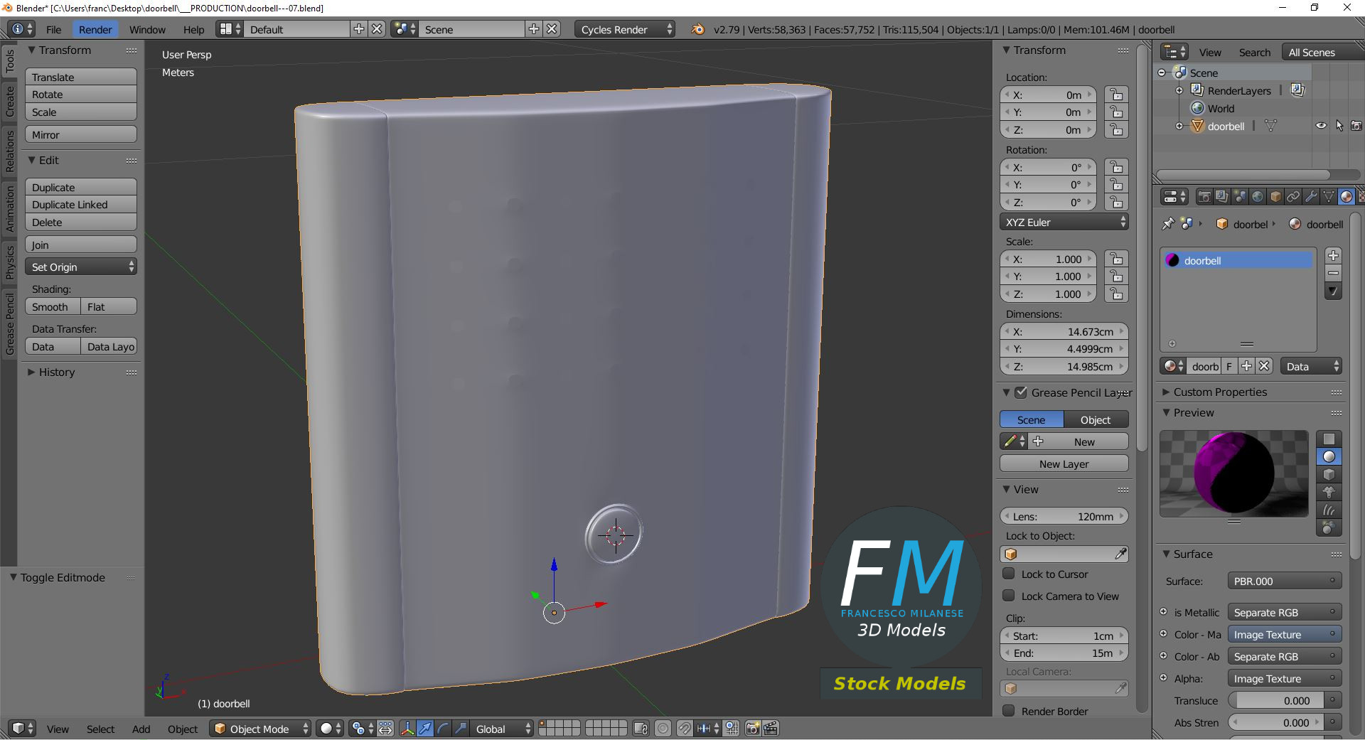 3D-Modell - Türklingel - 09