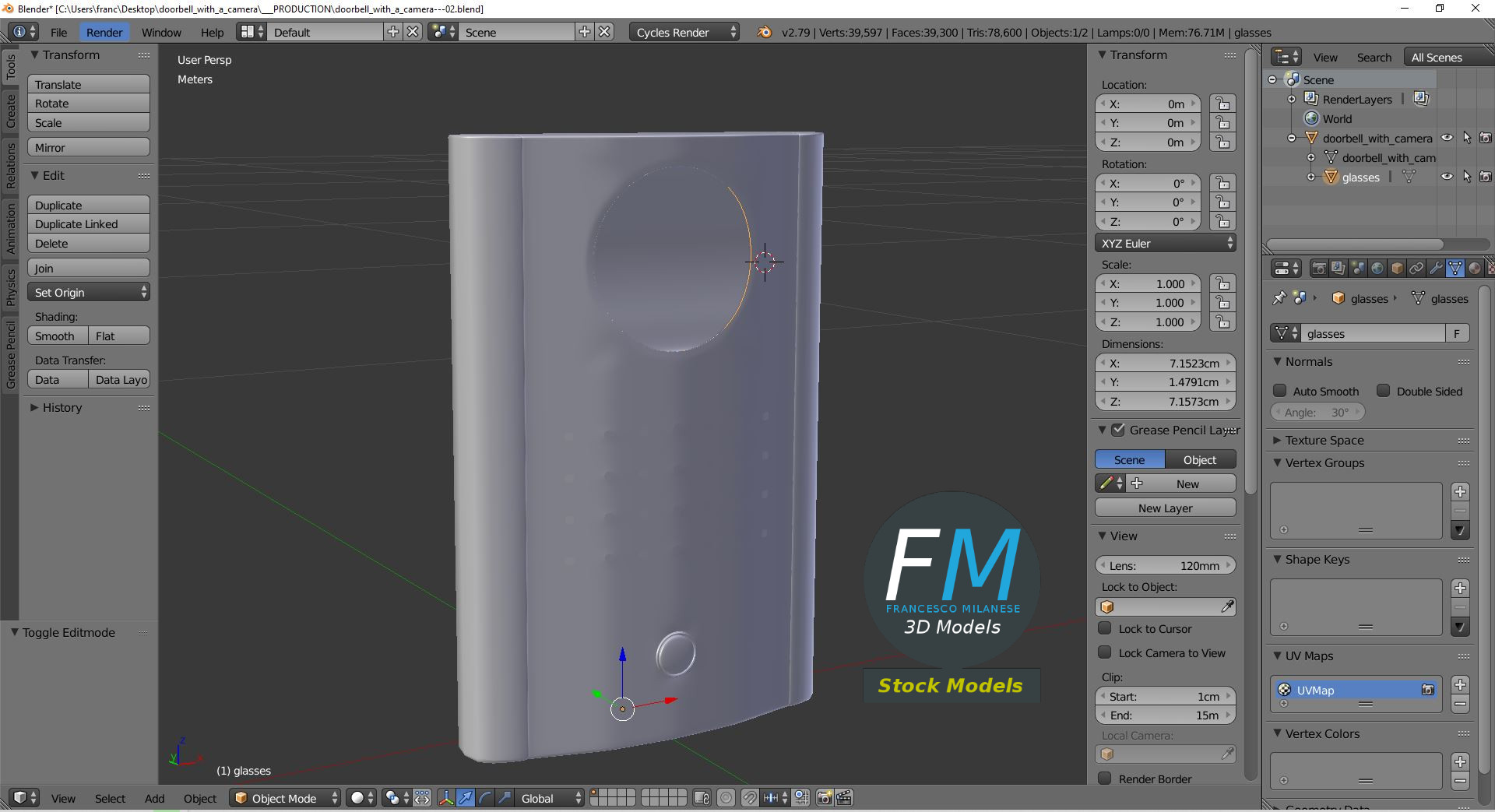 3D-Modell - Video-Türklingel - 09