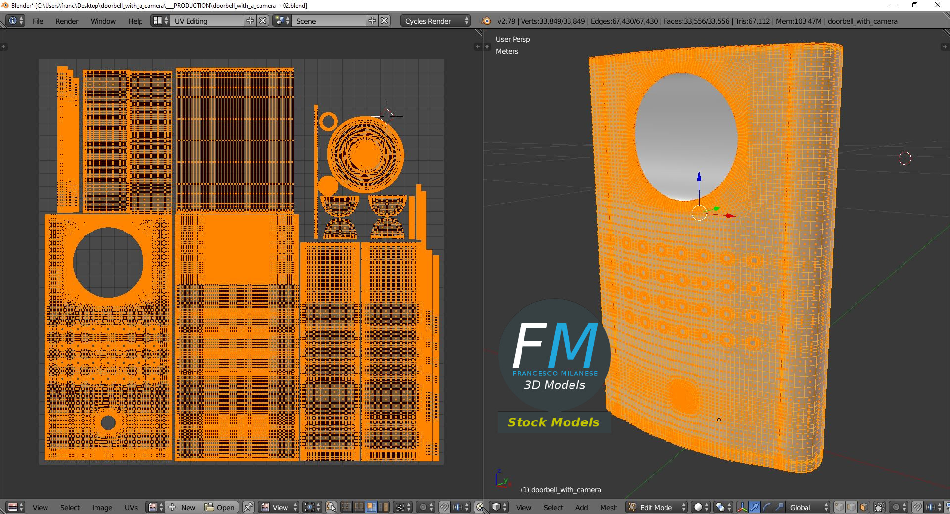 3D-Modell - Video-Türklingel - 10