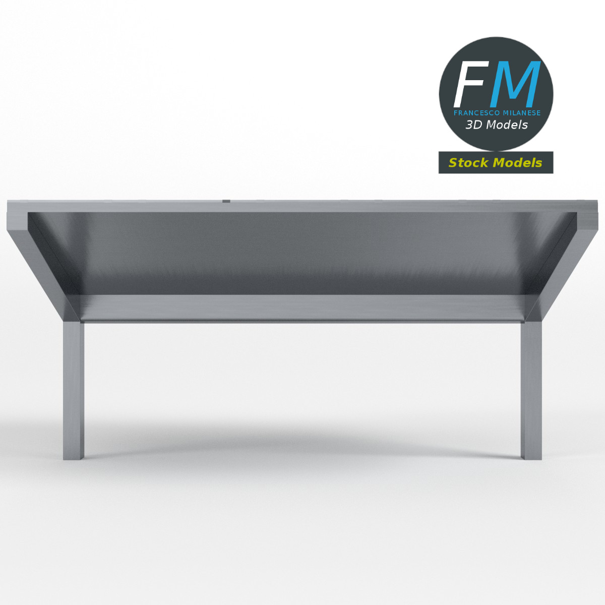 3D-Modell - Doppelcarport mit Solarmodulen - 03