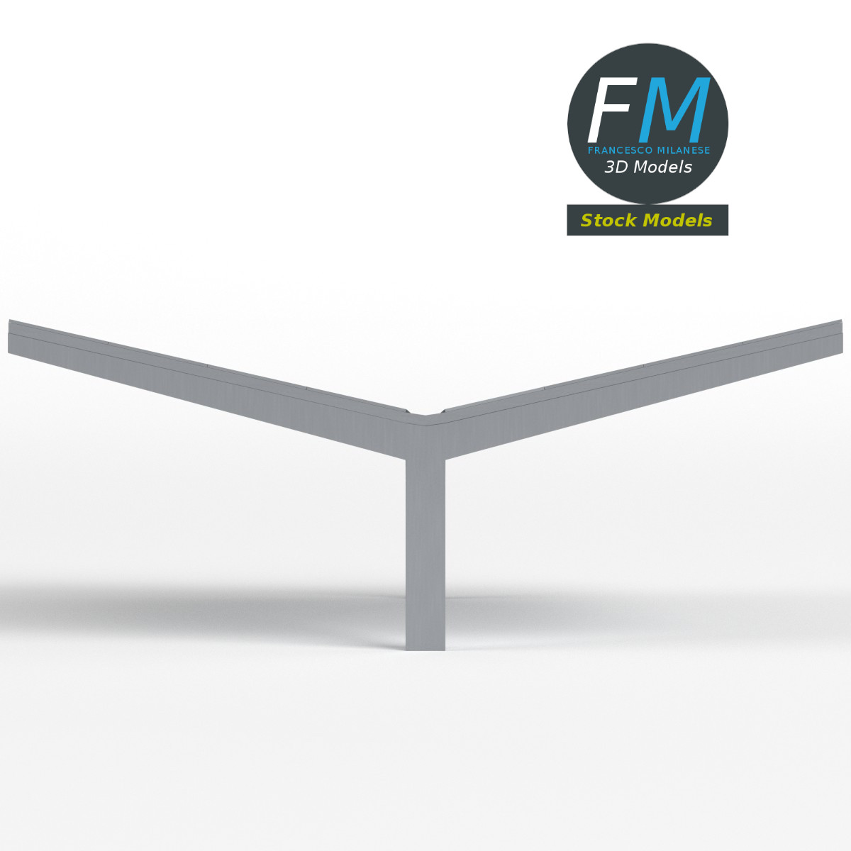 3D-Modell - Doppelcarport mit Solarmodulen - 04