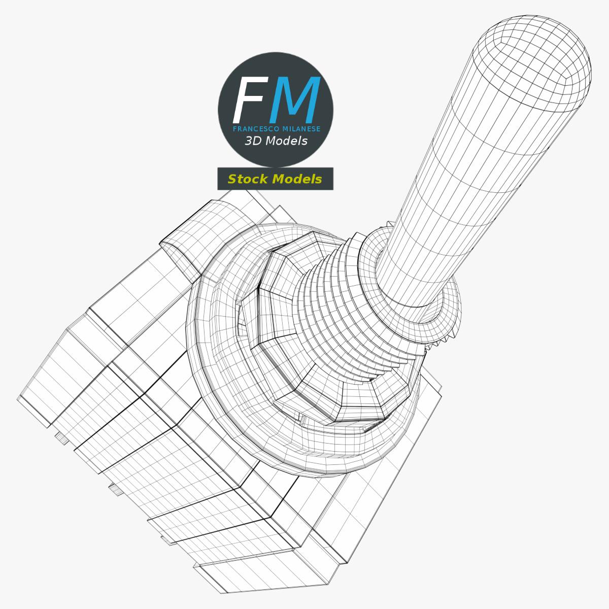 3D-Modell - Zweipoliger Umschalter mit Doppelwurf - 07