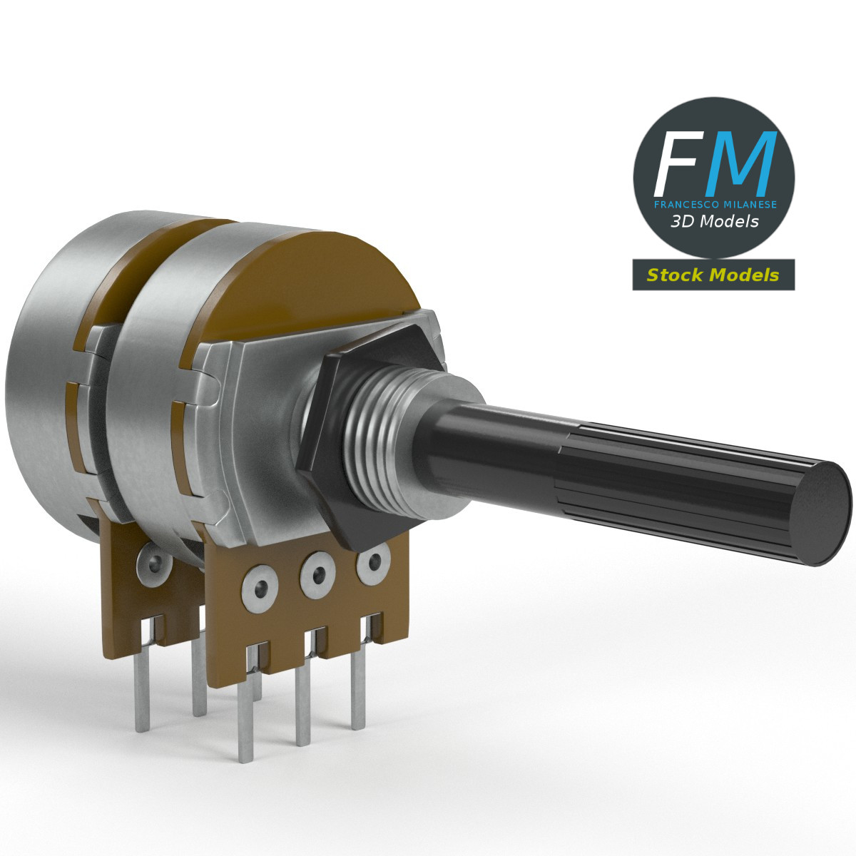 3D-Modell - Doppelpotentiometer - 01