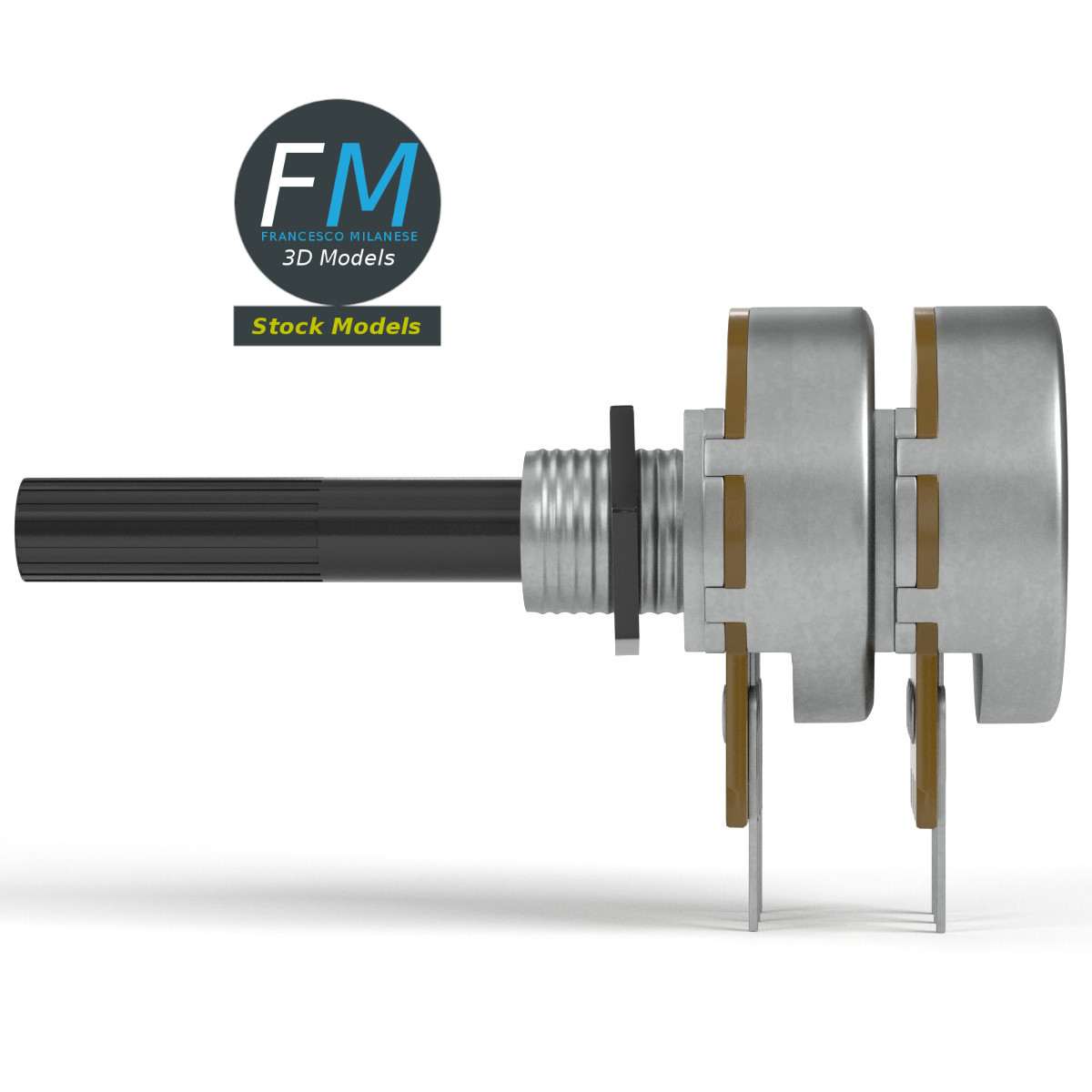 3D-Modell - Doppelpotentiometer - 03