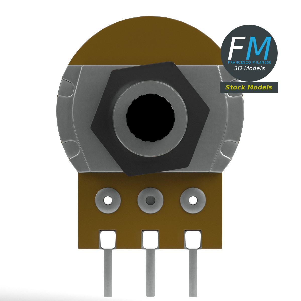 3D-Modell - Doppelpotentiometer - 04