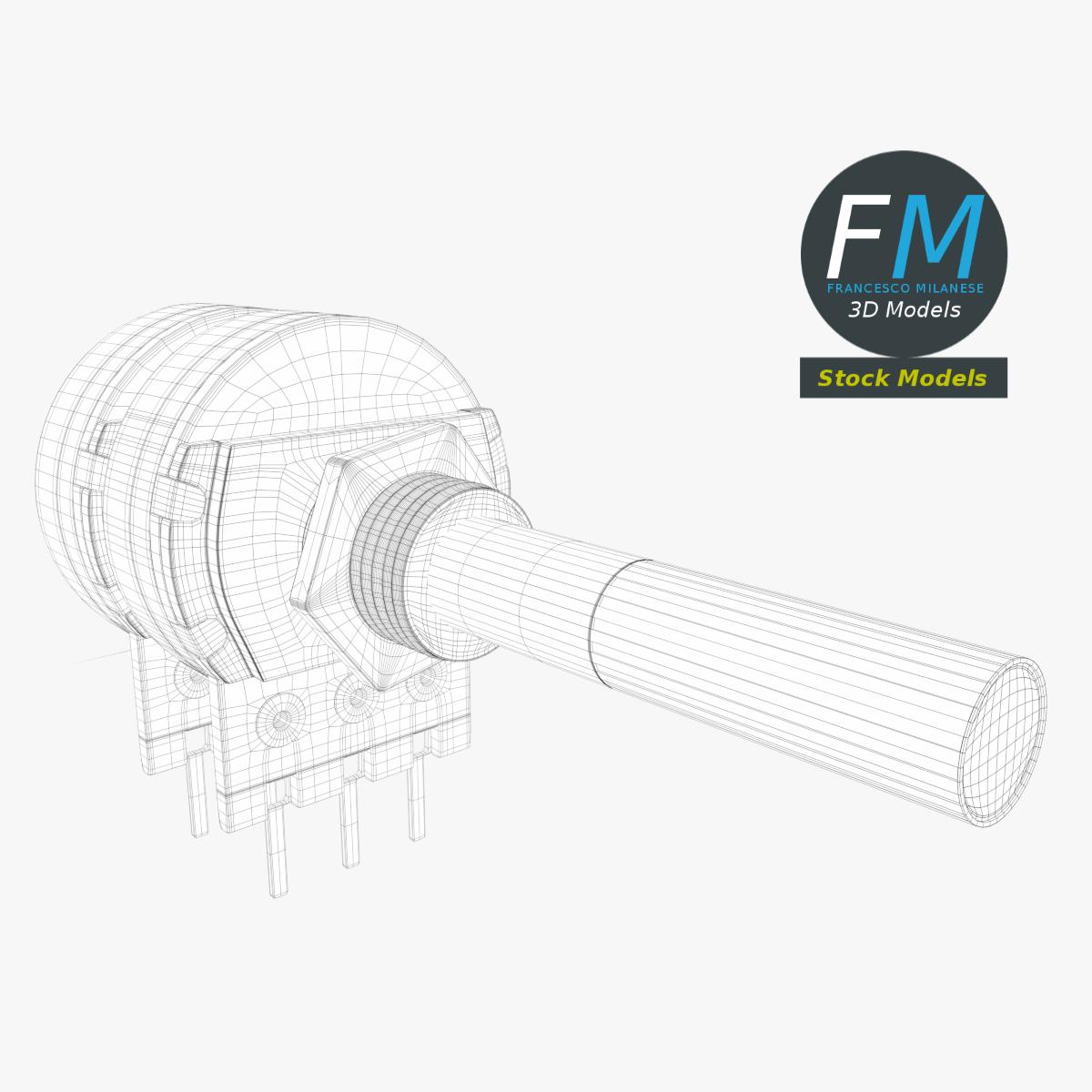 3D-Modell - Doppelpotentiometer - 07