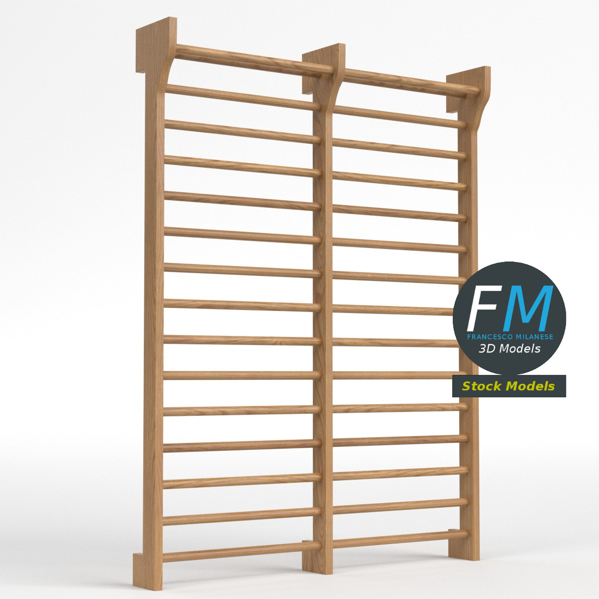 3D-Modell - Doppelte Sprossenwand - 01