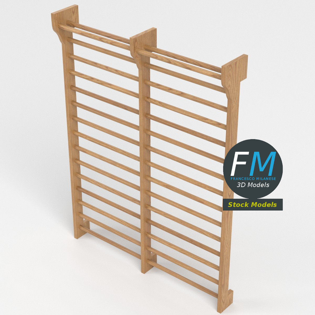 3D-Modell - Doppelte Sprossenwand - 02