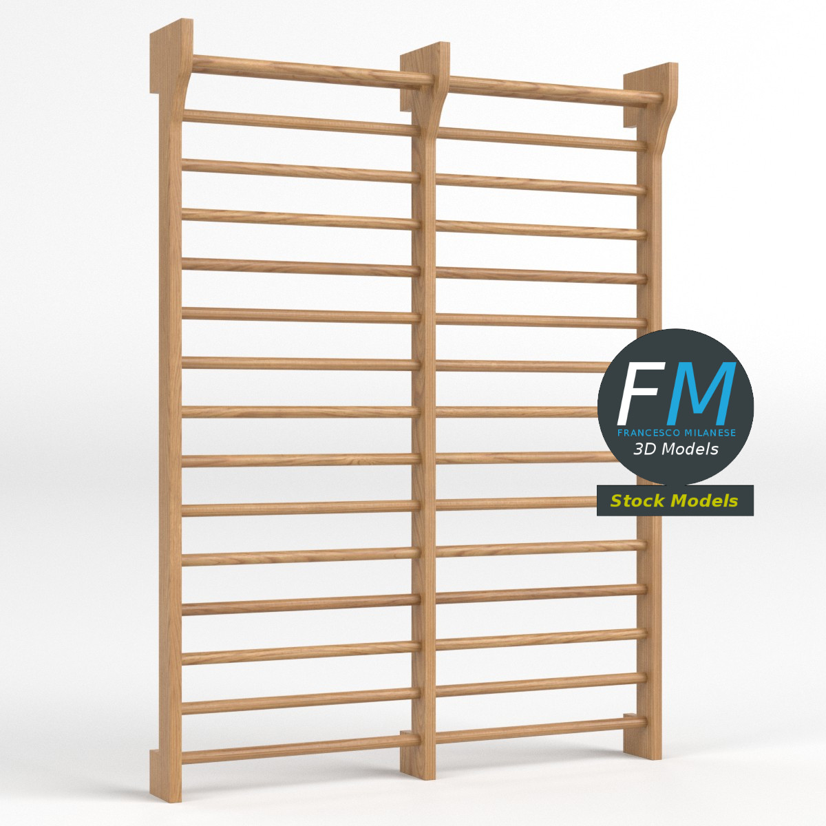 3D-Modell - Doppelte Sprossenwand - 03
