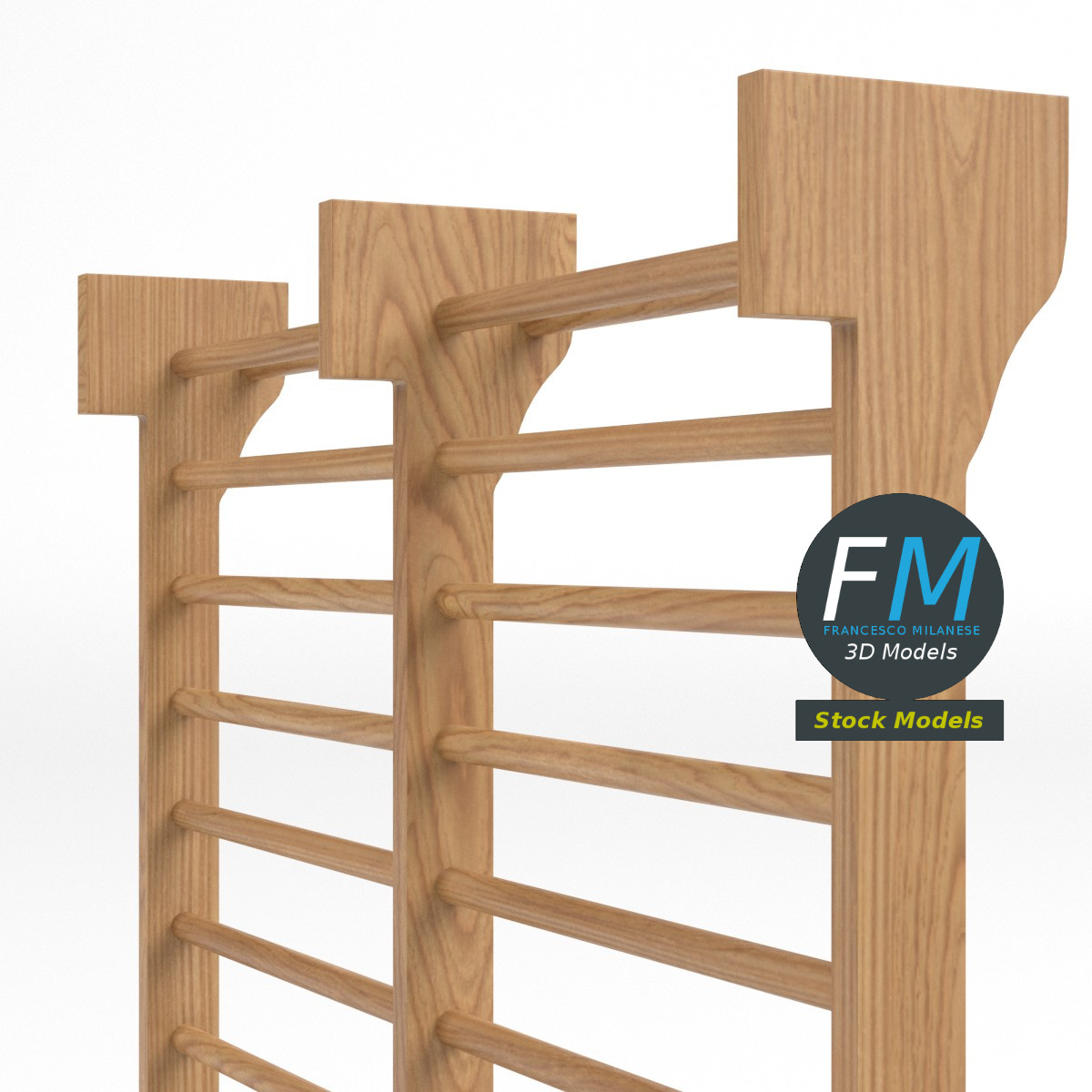 3D-Modell - Doppelte Sprossenwand - 04