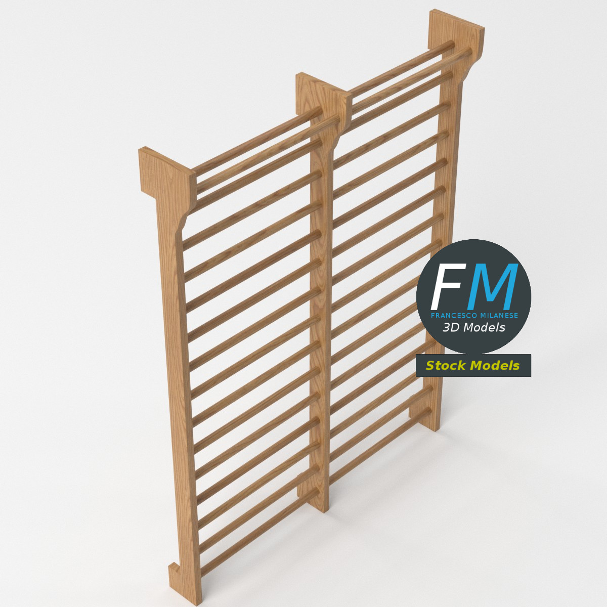 3D-Modell - Doppelte Sprossenwand - 05