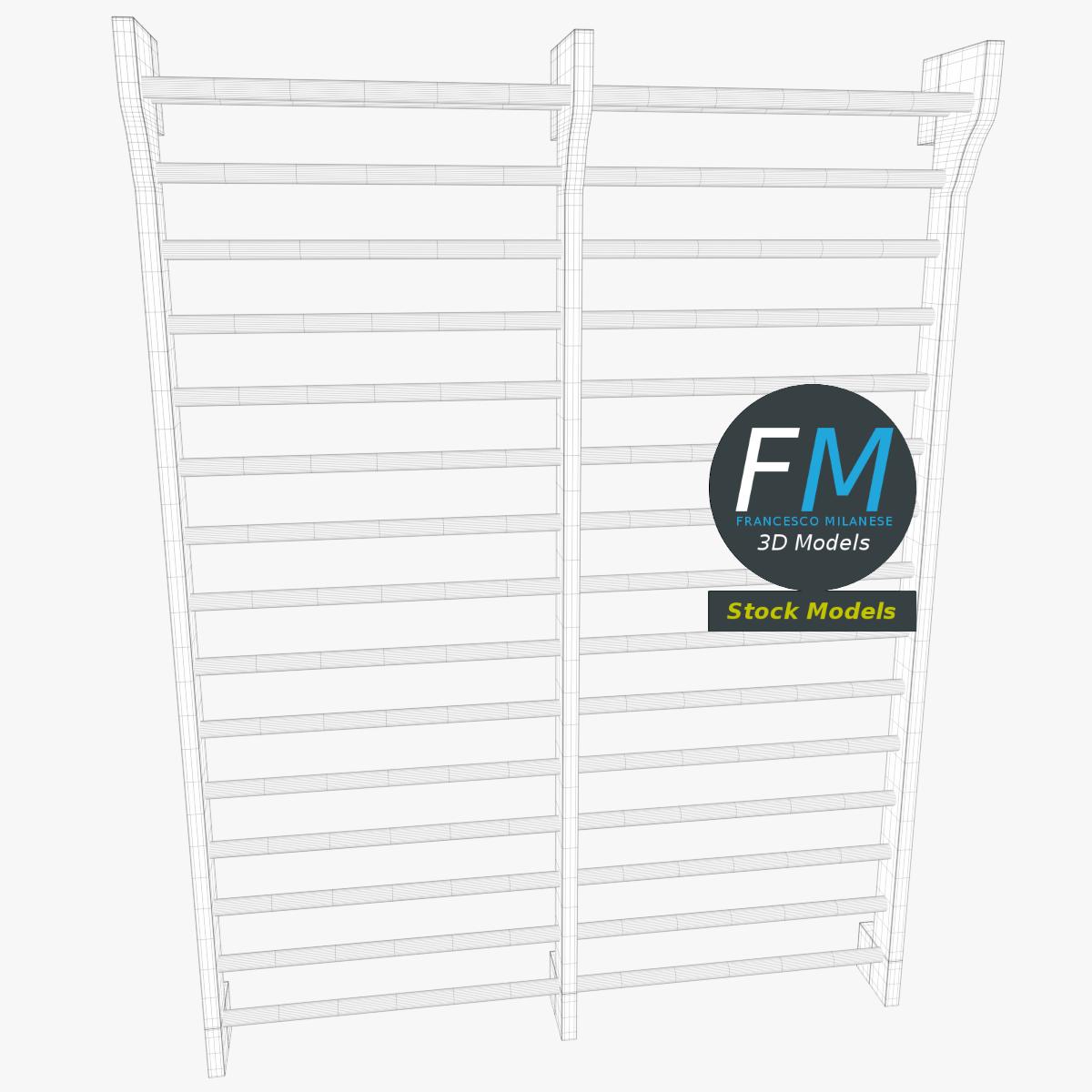 3D-Modell - Doppelte Sprossenwand - 07