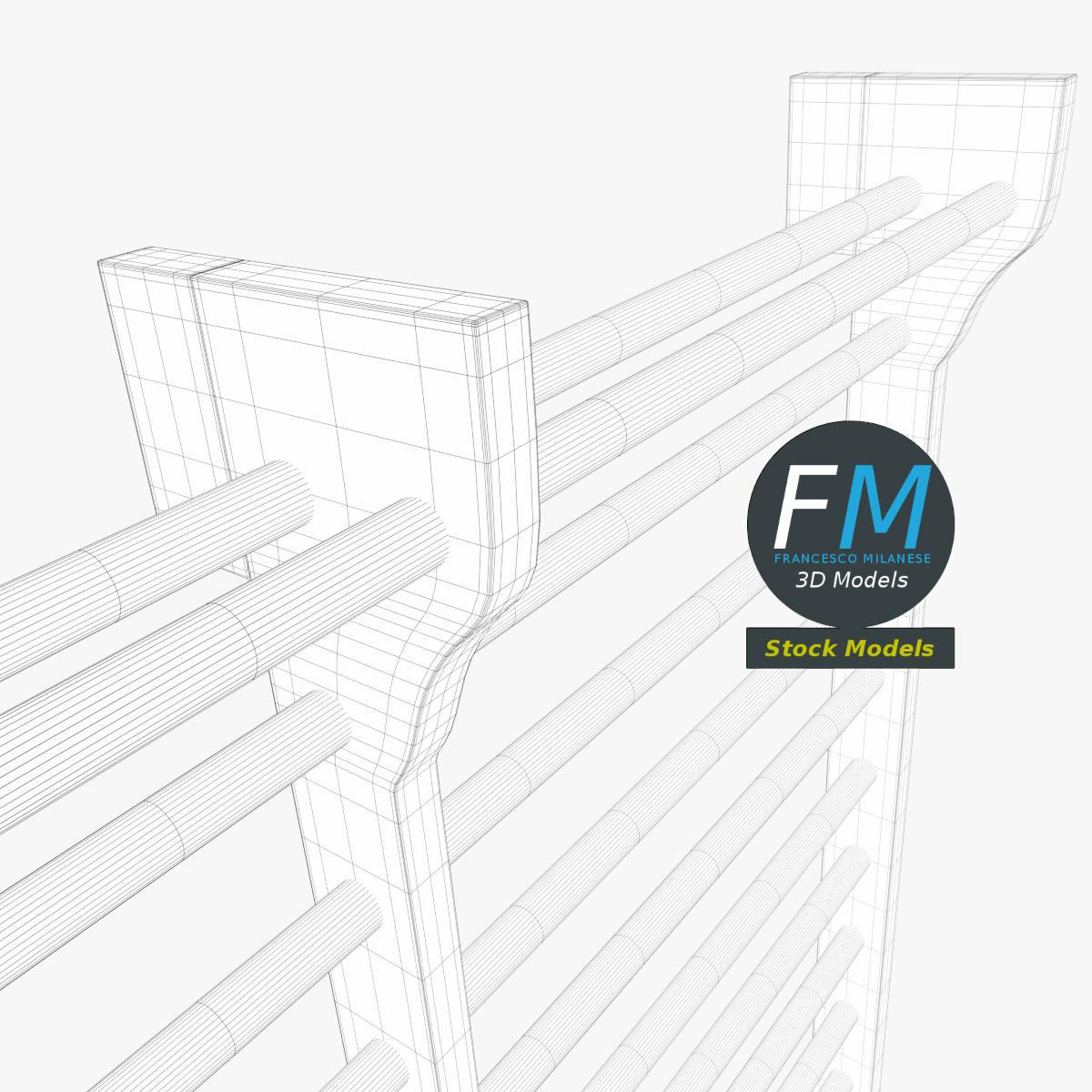 3D-Modell - Doppelte Sprossenwand - 08