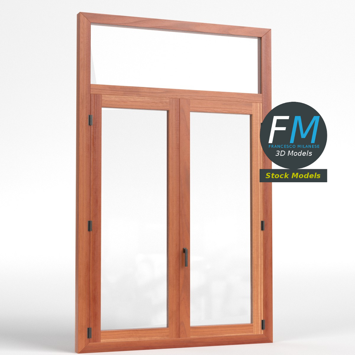 3D-Modell - Doppelfenster mit Oberlicht - 01