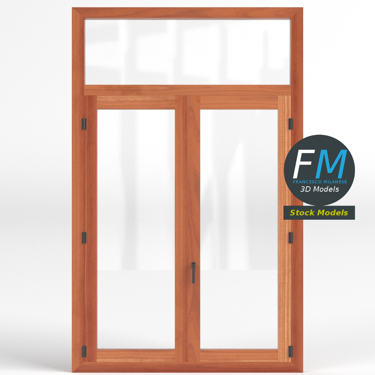 3D-Modell - Doppelfenster mit Oberlicht - 03
