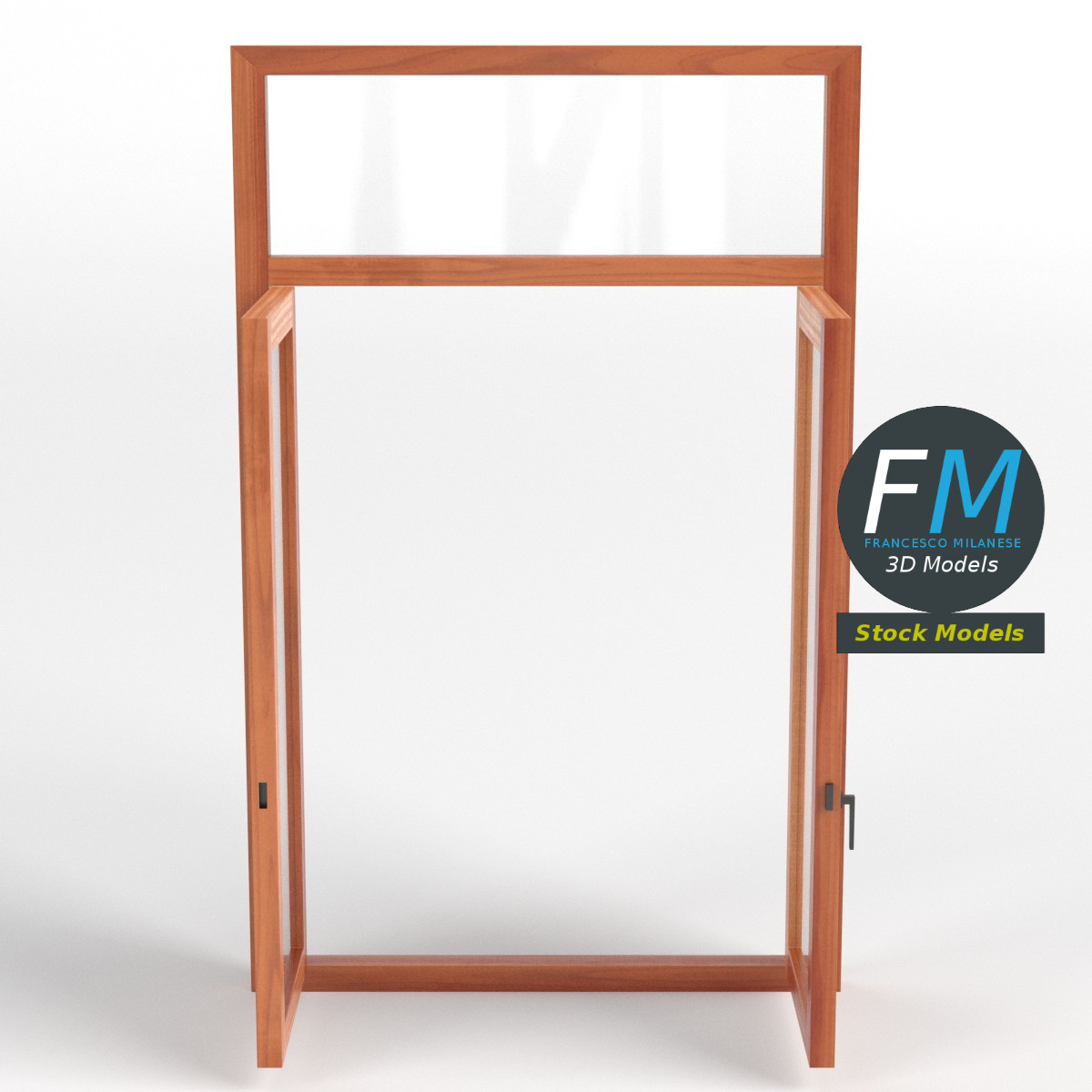 3D-Modell - Doppelfenster mit Oberlicht - 06