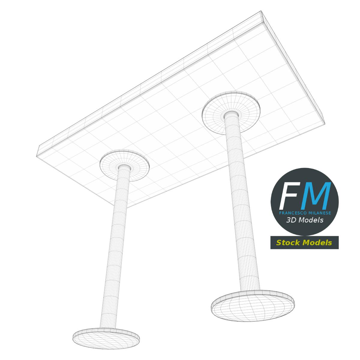 3D-Modell - Bartisch mit Doppelgestell - 08