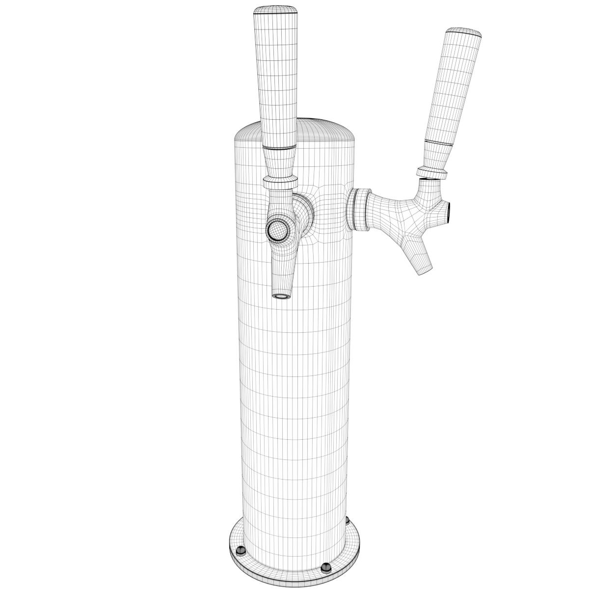 3D-Modell - Doppelte Bierzapfsäule - 07