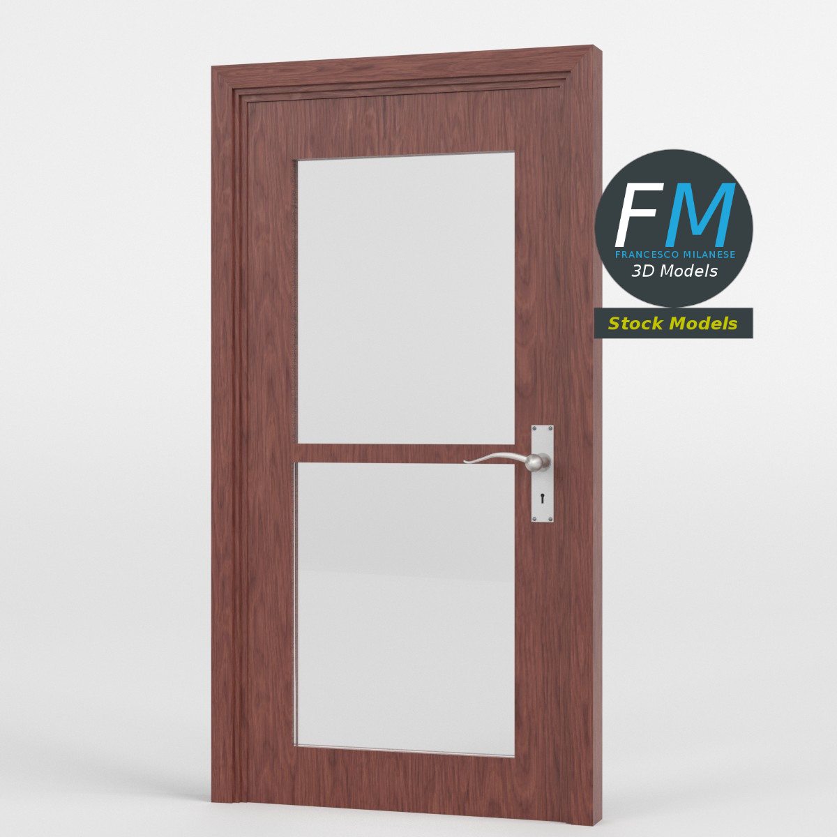 3D-Modell - Doppelte Glastür - 01