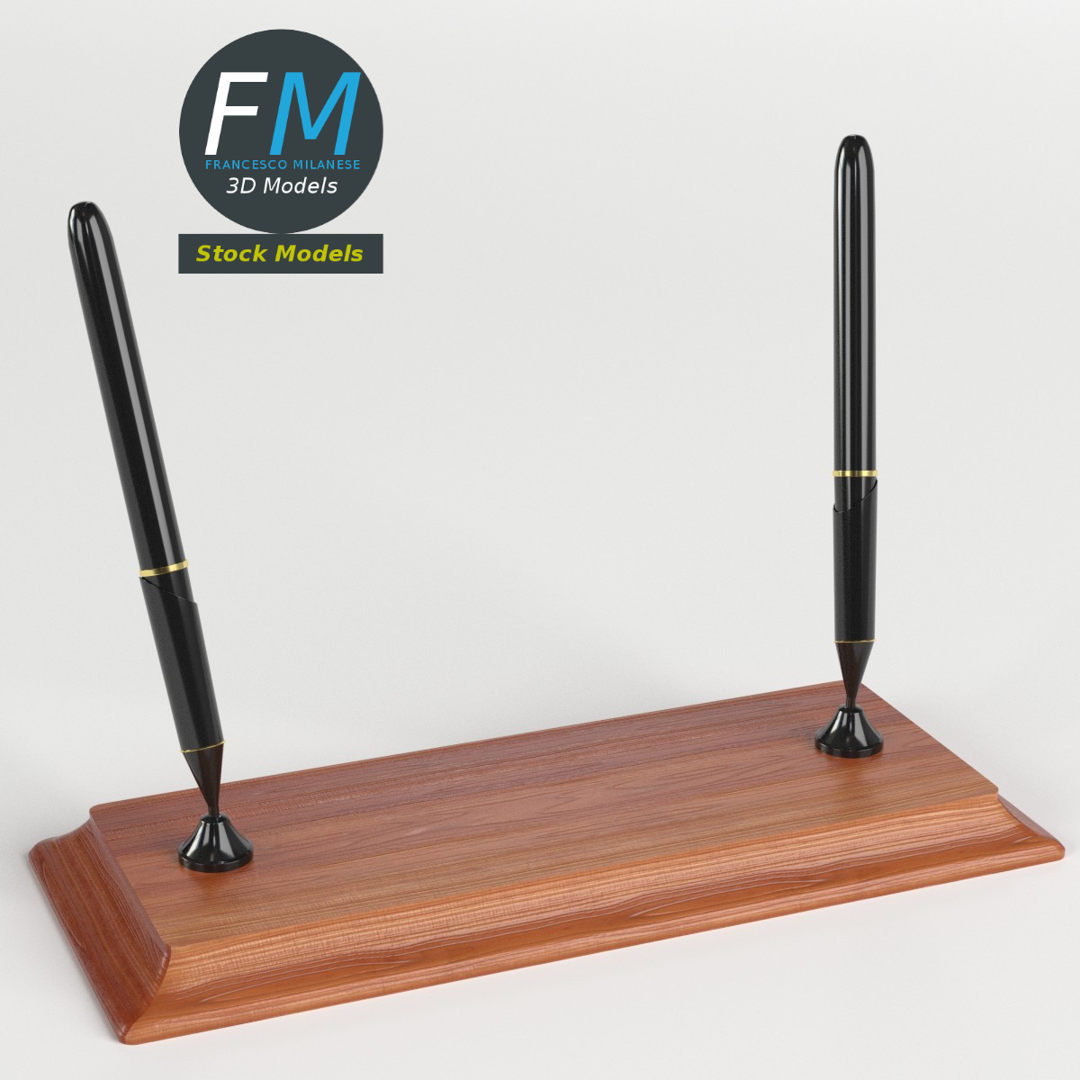 3D-Modell - Doppelter Stifthalter - 01