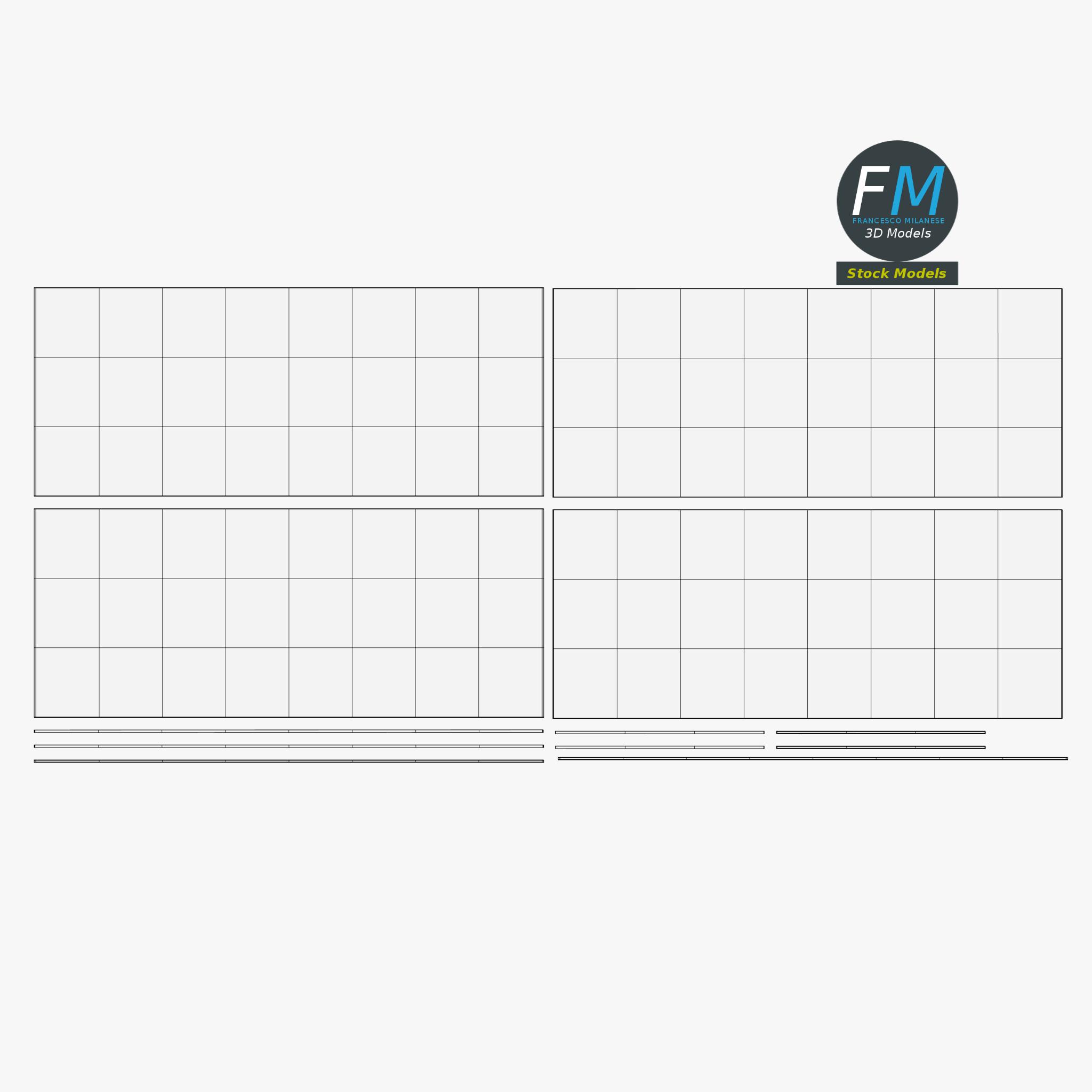 3D-Modell - Schiebefenster mit Doppelschiene - 12 3D-Modell - Schiebefenster mit Doppelschiene - 12