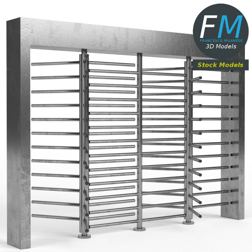 3D-Modell - Doppeltes Drehkreuz - 01