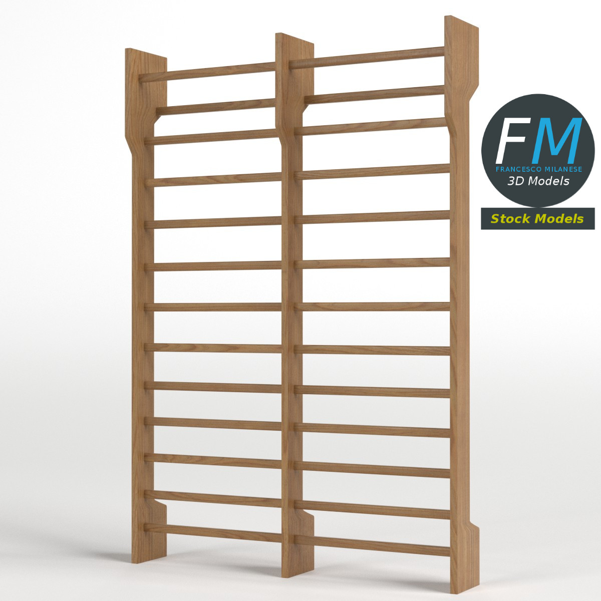 3D-Modell - Doppelte Sprossenwand - 01