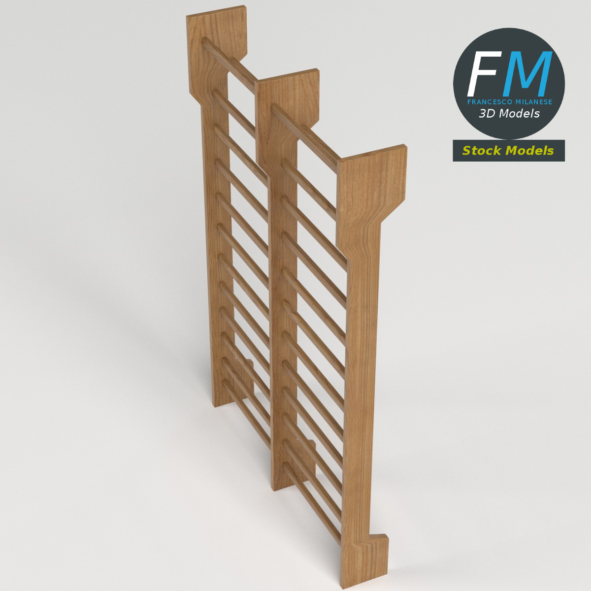 3D-Modell - Doppelte Sprossenwand - 02