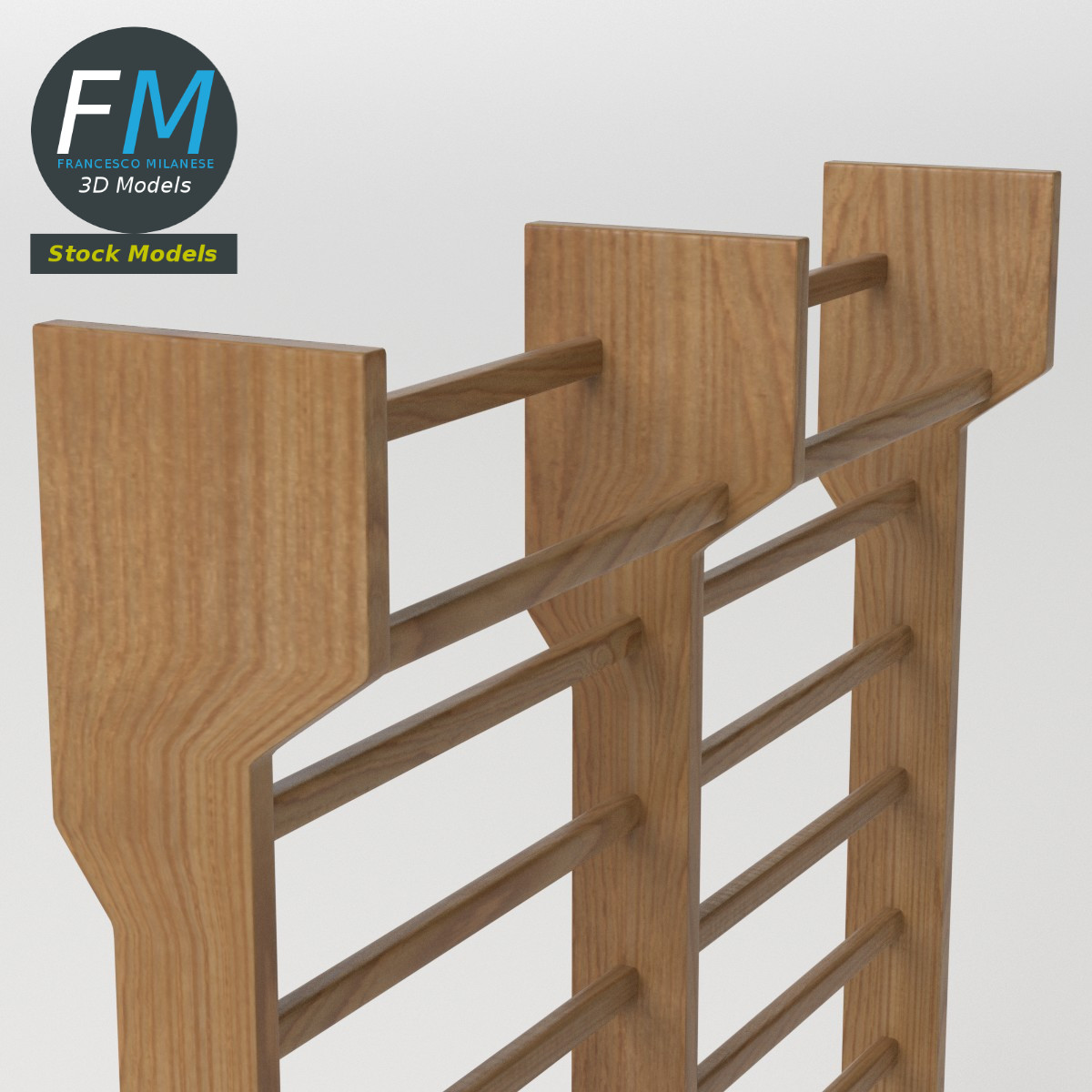 3D-Modell - Doppelte Sprossenwand - 05