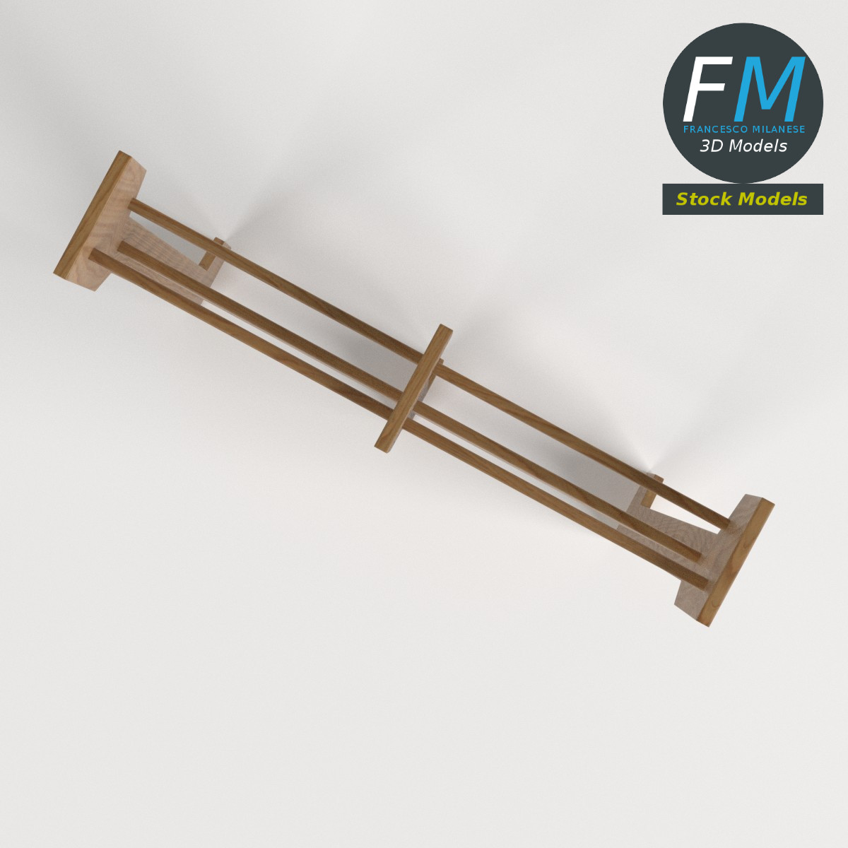 3D-Modell - Doppelte Sprossenwand - 06
