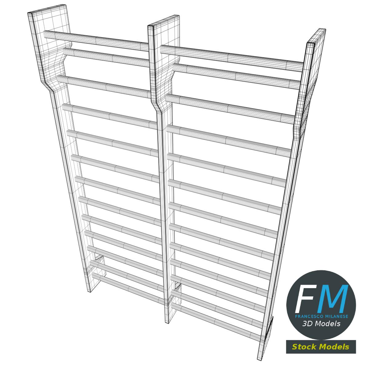 3D-Modell - Doppelte Sprossenwand - 07