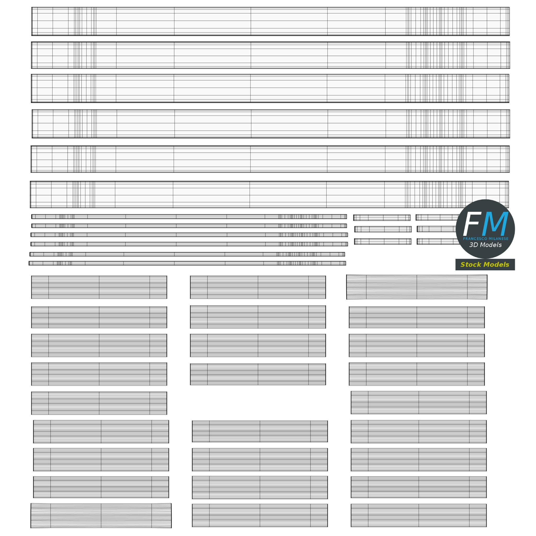 3D-Modell - Doppelte Sprossenwand - 11 3D-Modell - Doppelte Sprossenwand - 11