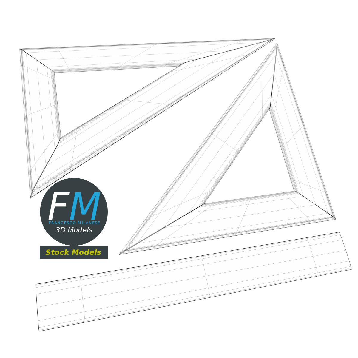 3D-Modell - Zeichenlineal und Geodreiecke - 07