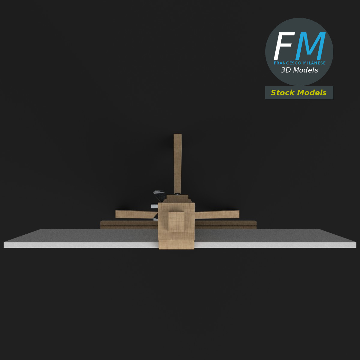 3D-Modell - Zeichenleinwand auf Dreibeinstaffelei - 06