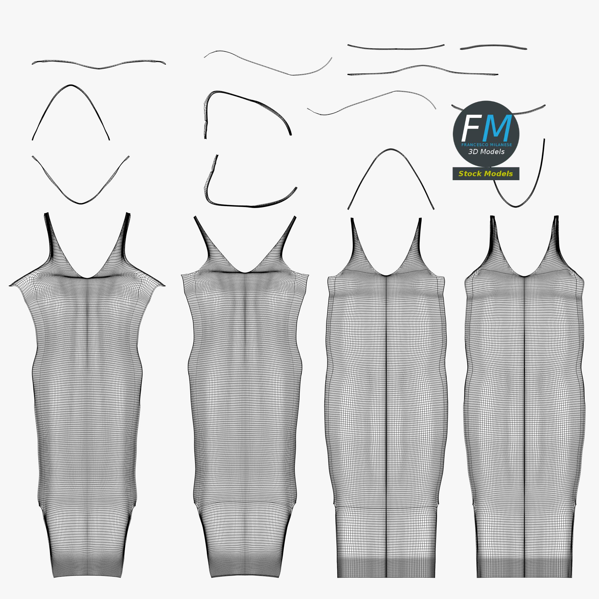 3D-Modell - Rotes Ärmelloses Maxikleid - 11 3D-Modell - Rotes Ärmelloses Maxikleid - 11