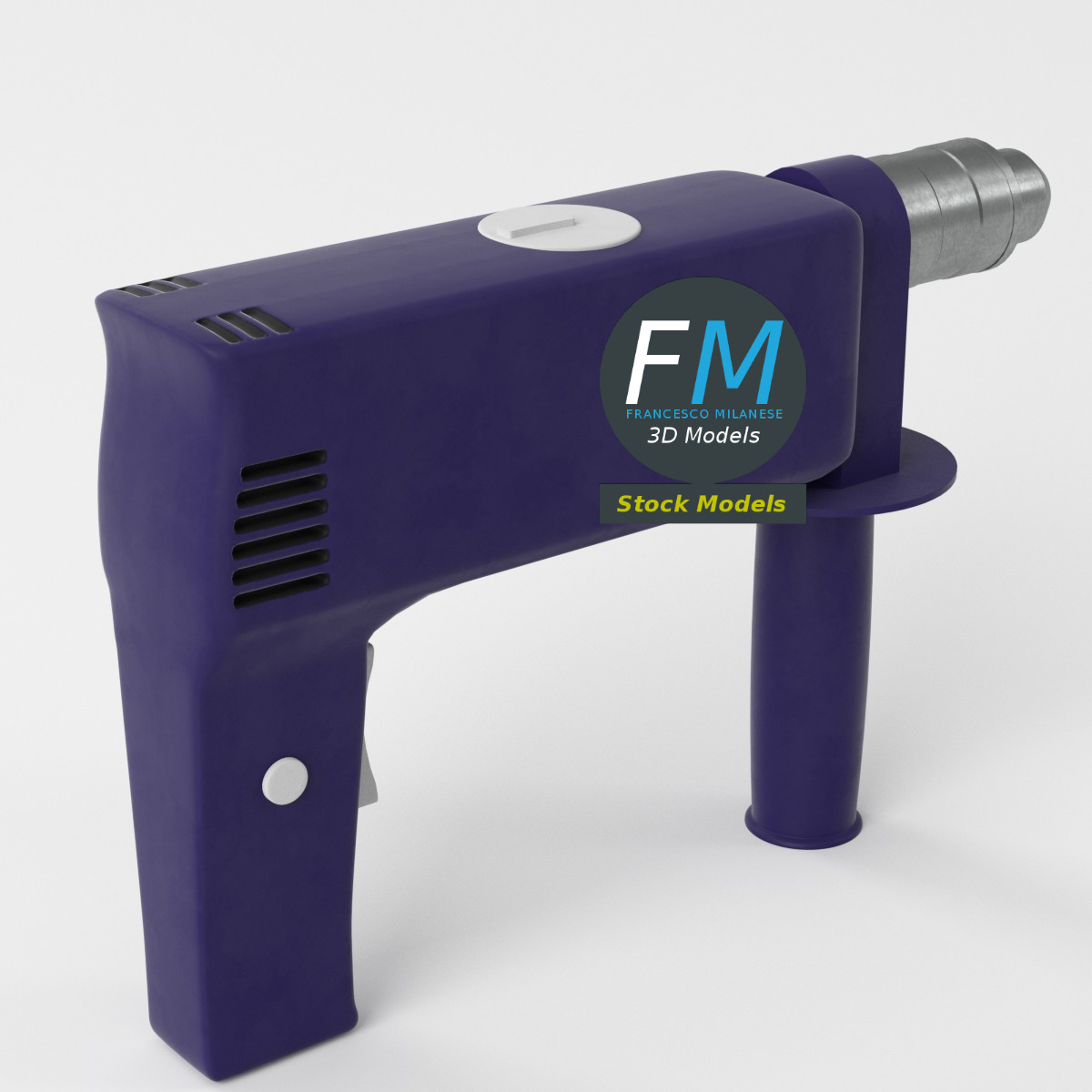 3D-Modell - Basismesh Bohrmaschine mit Pistolengriff - 05