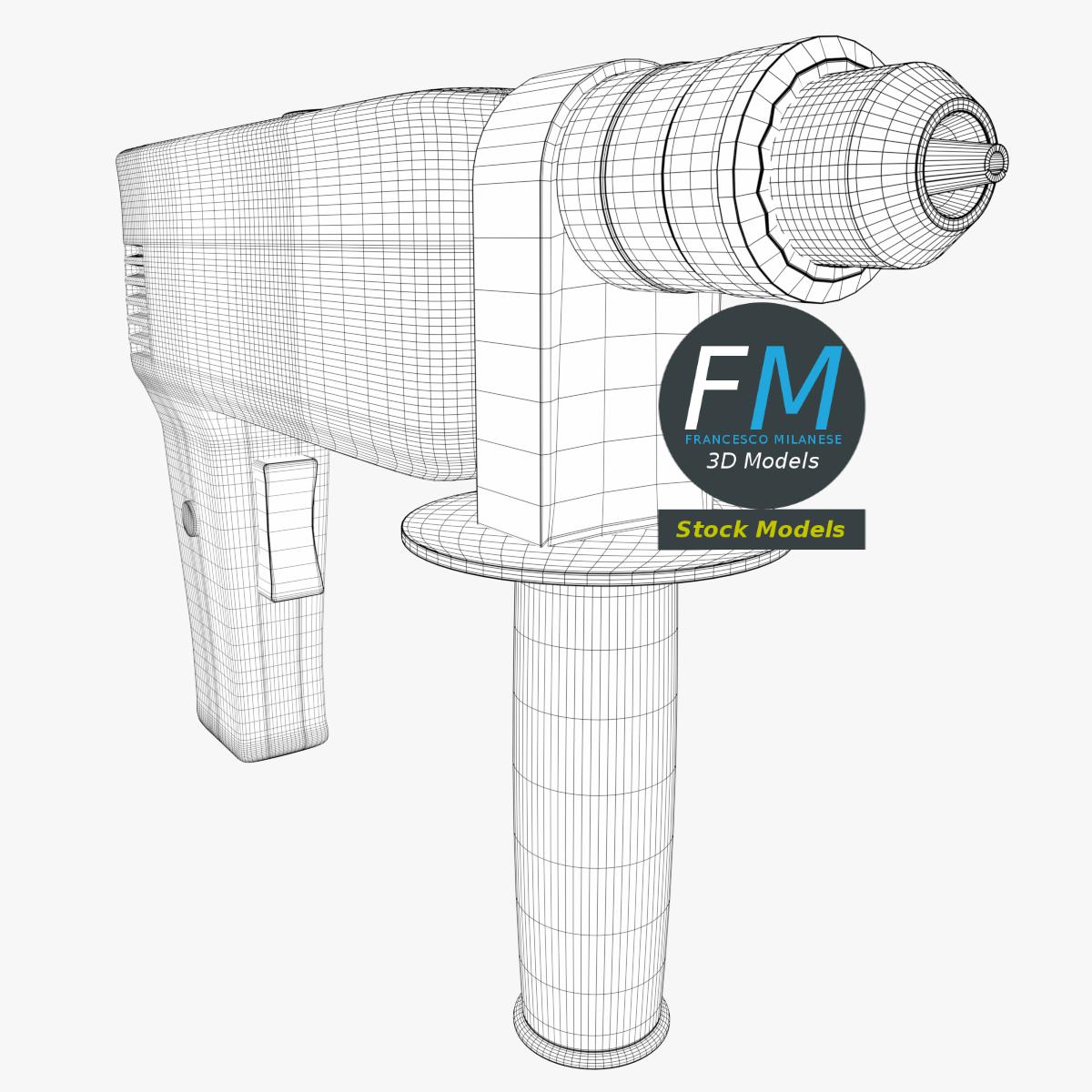 3D-Modell - Basismesh Bohrmaschine mit Pistolengriff - 07