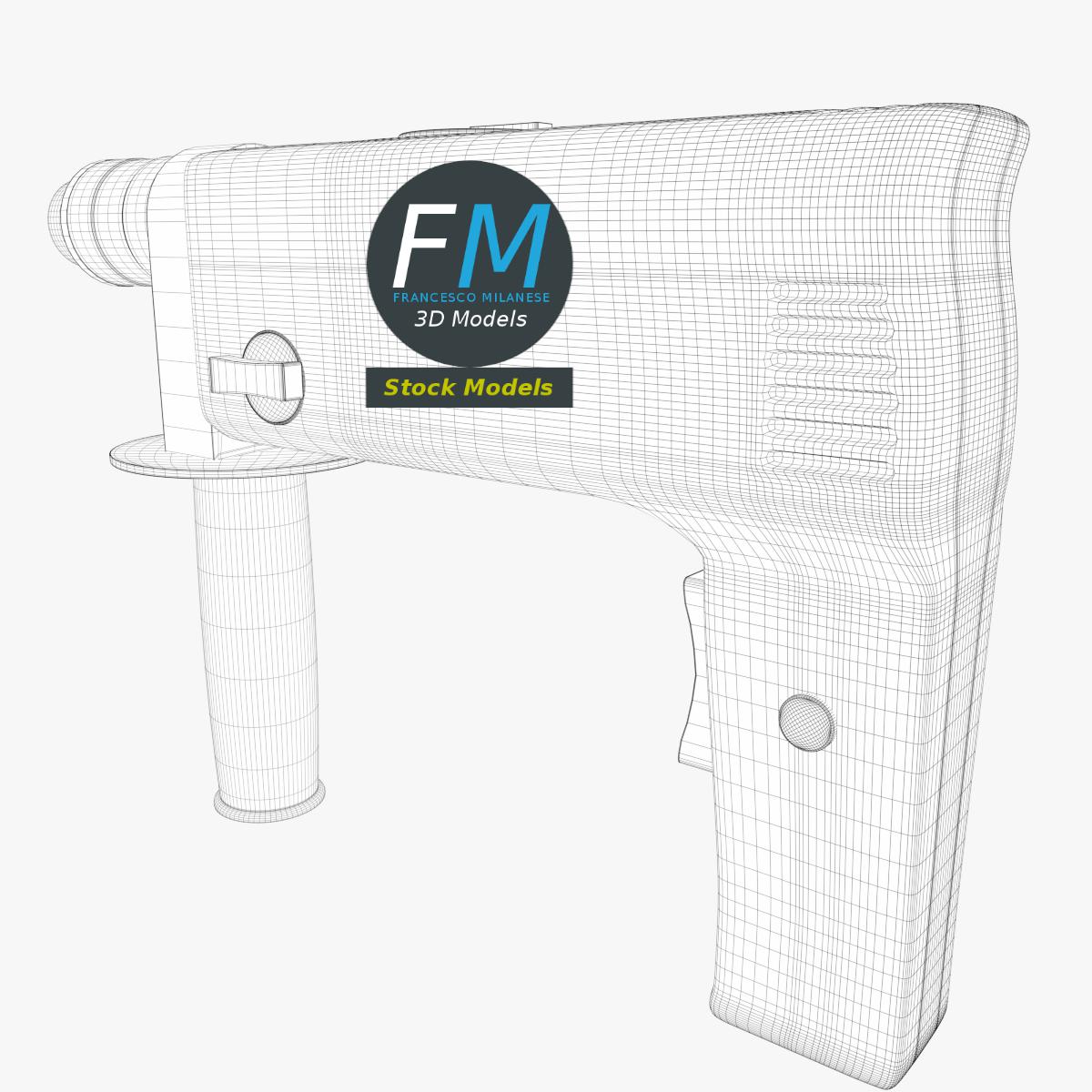 3D-Modell - Basismesh Bohrmaschine mit Pistolengriff - 08