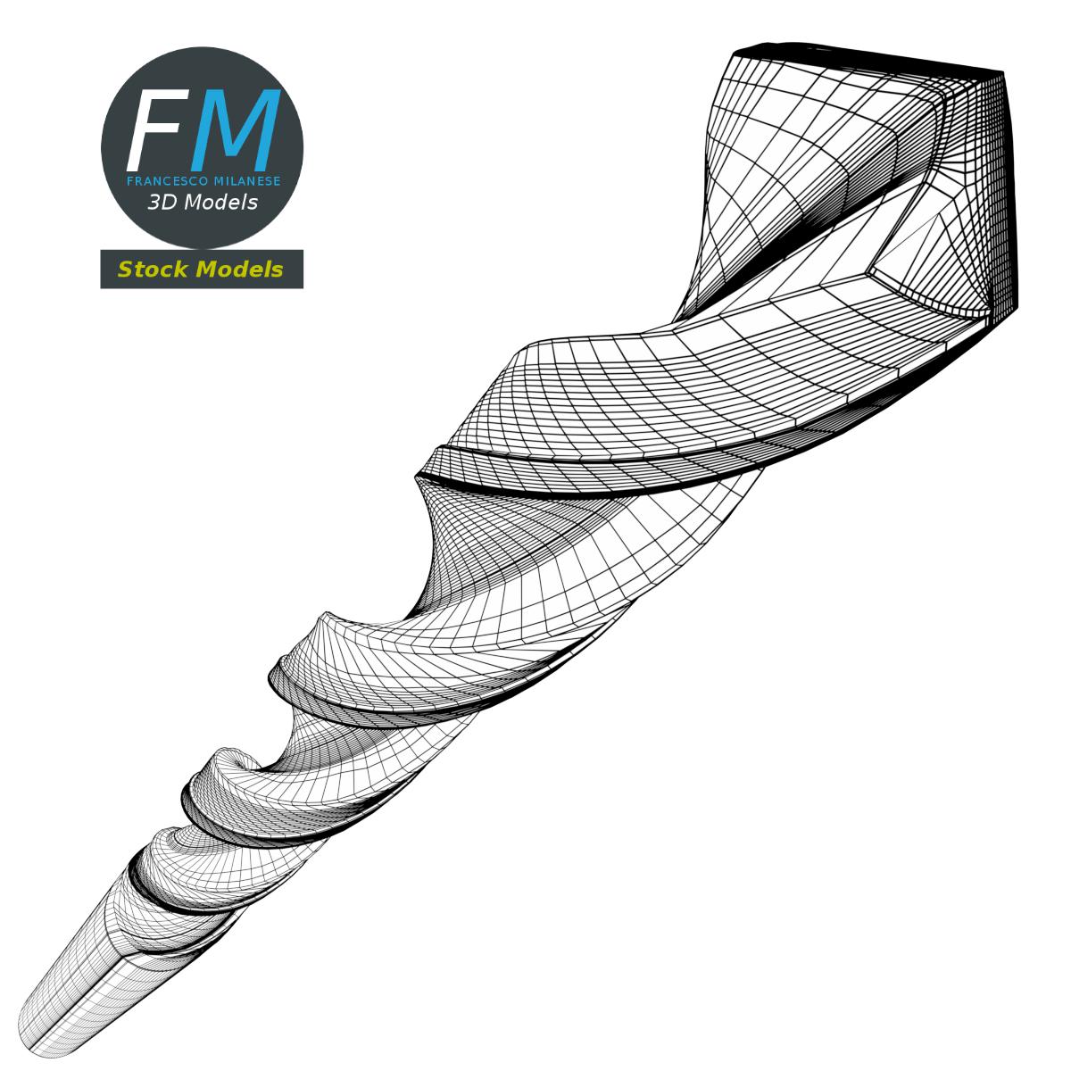 3D-Modell - Spiralbohrer - 08