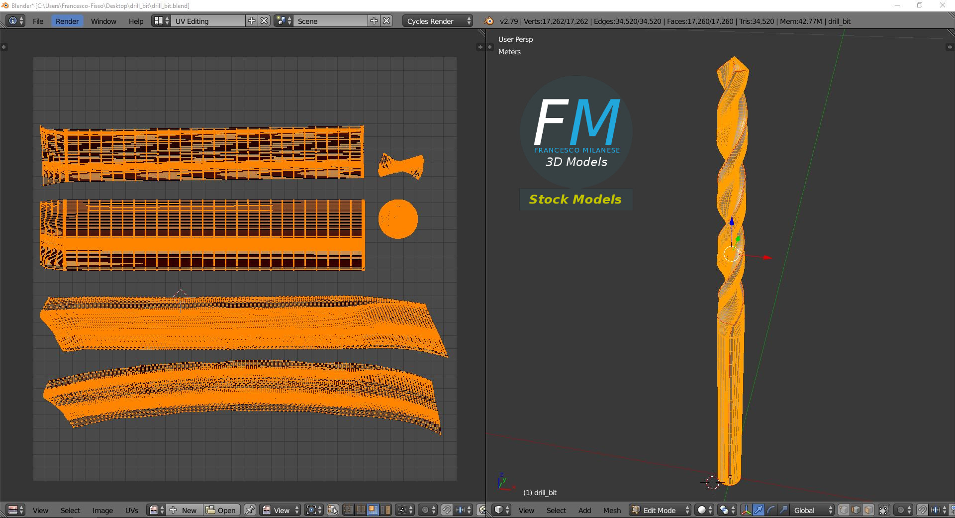 3D-Modell - Spiralbohrer - 10
