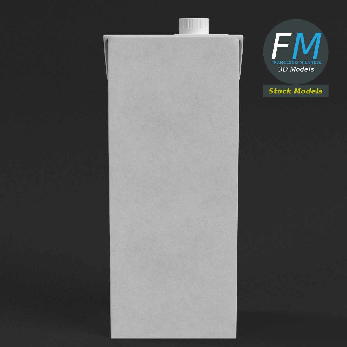 3D-Modell - Getränkekarton mit Schraubverschluss - 03