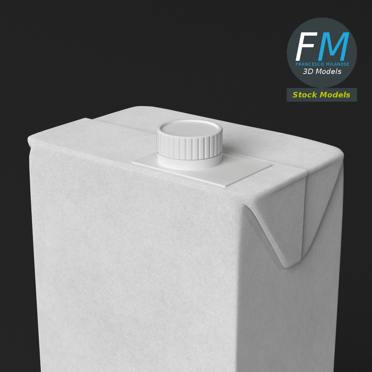3D-Modell - Getränkekarton mit Schraubverschluss - 05