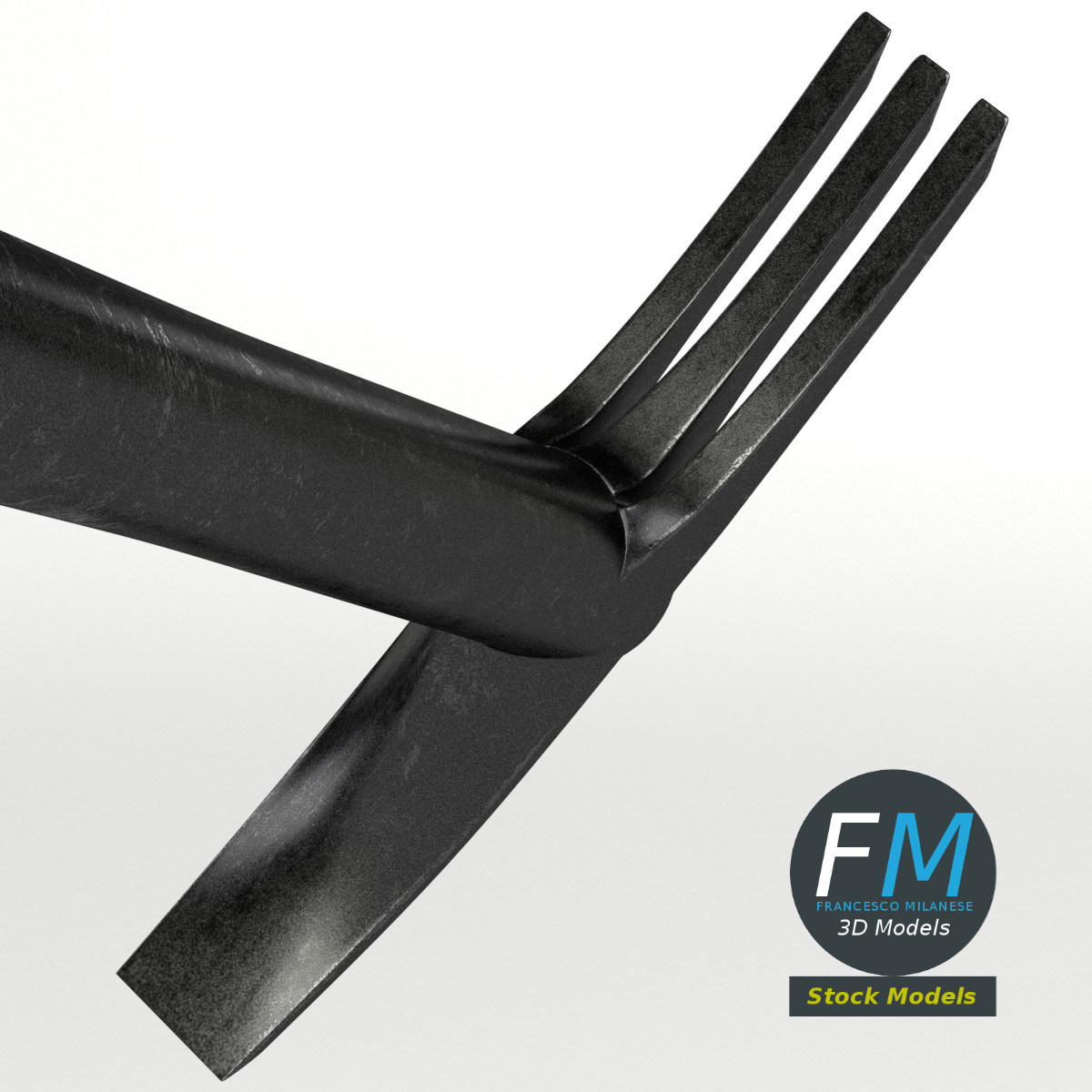 3D-Modell - Doppelhacke - 04