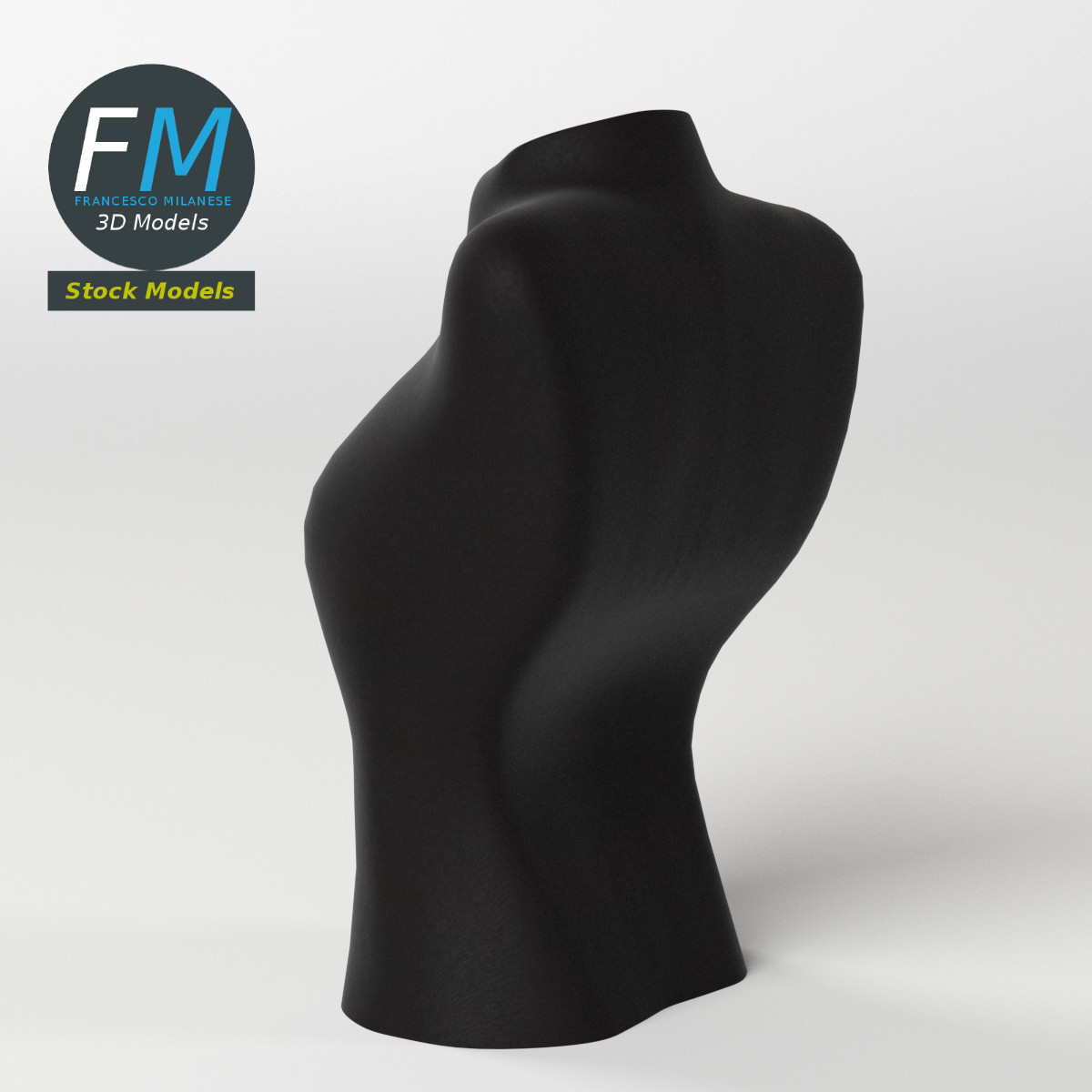 3D-Modell - Schmuck-Präsentationsbüste - 05