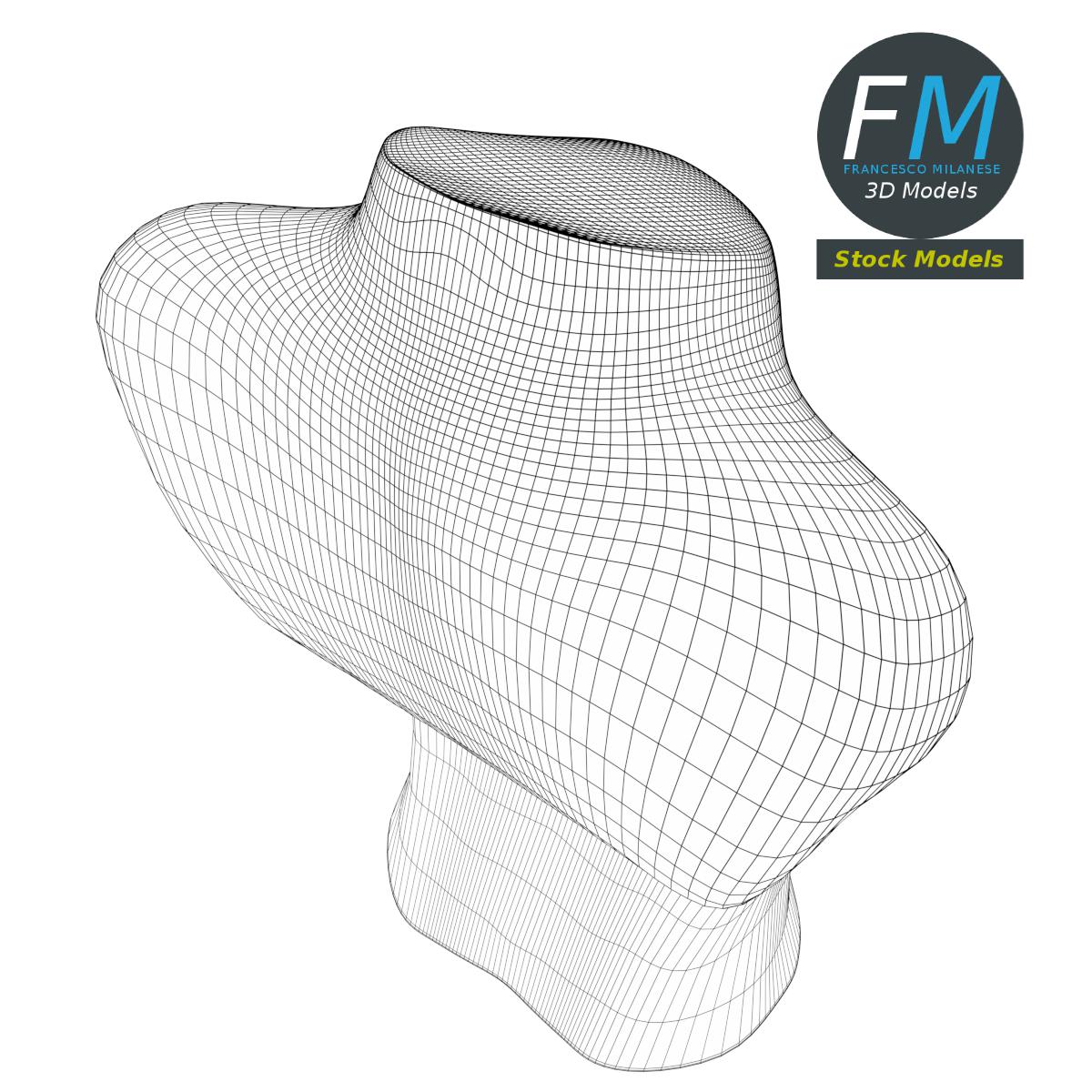 3D-Modell - Schmuck-Präsentationsbüste - 08